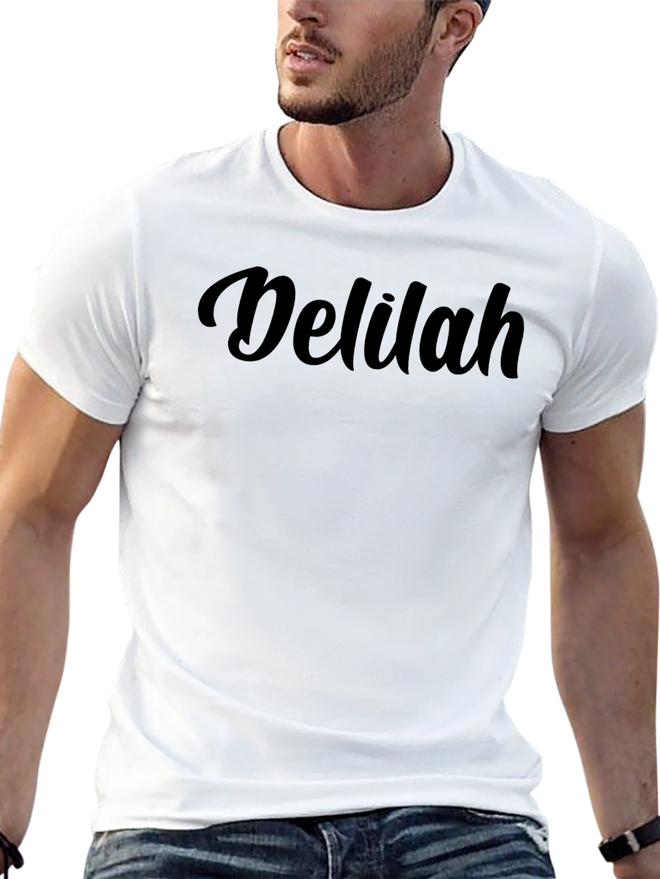 Delilah Graphic Tee - Stylish Unisex Black T-Shirt