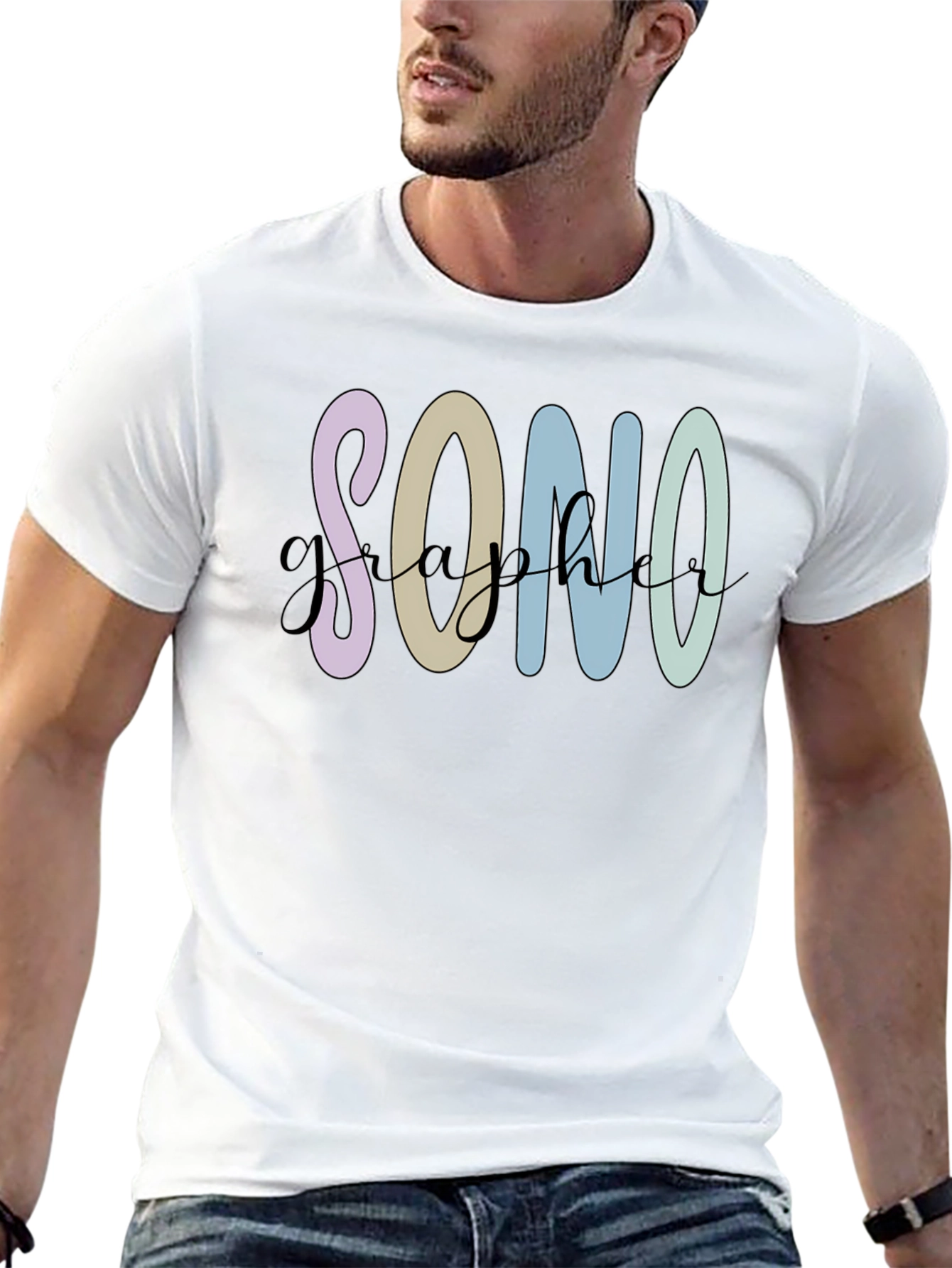 Sonographer T-Shirt - Pastel Graphic Tee