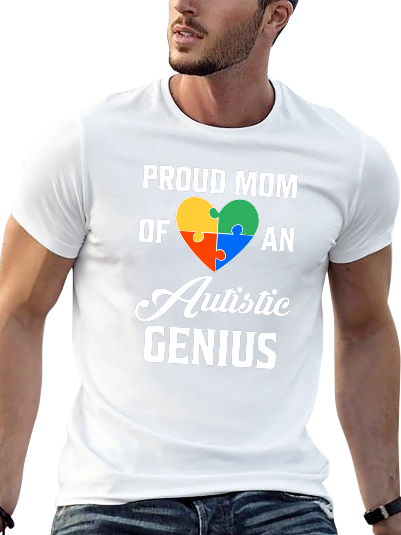 Proud Mom Autistic Genius T-Shirt