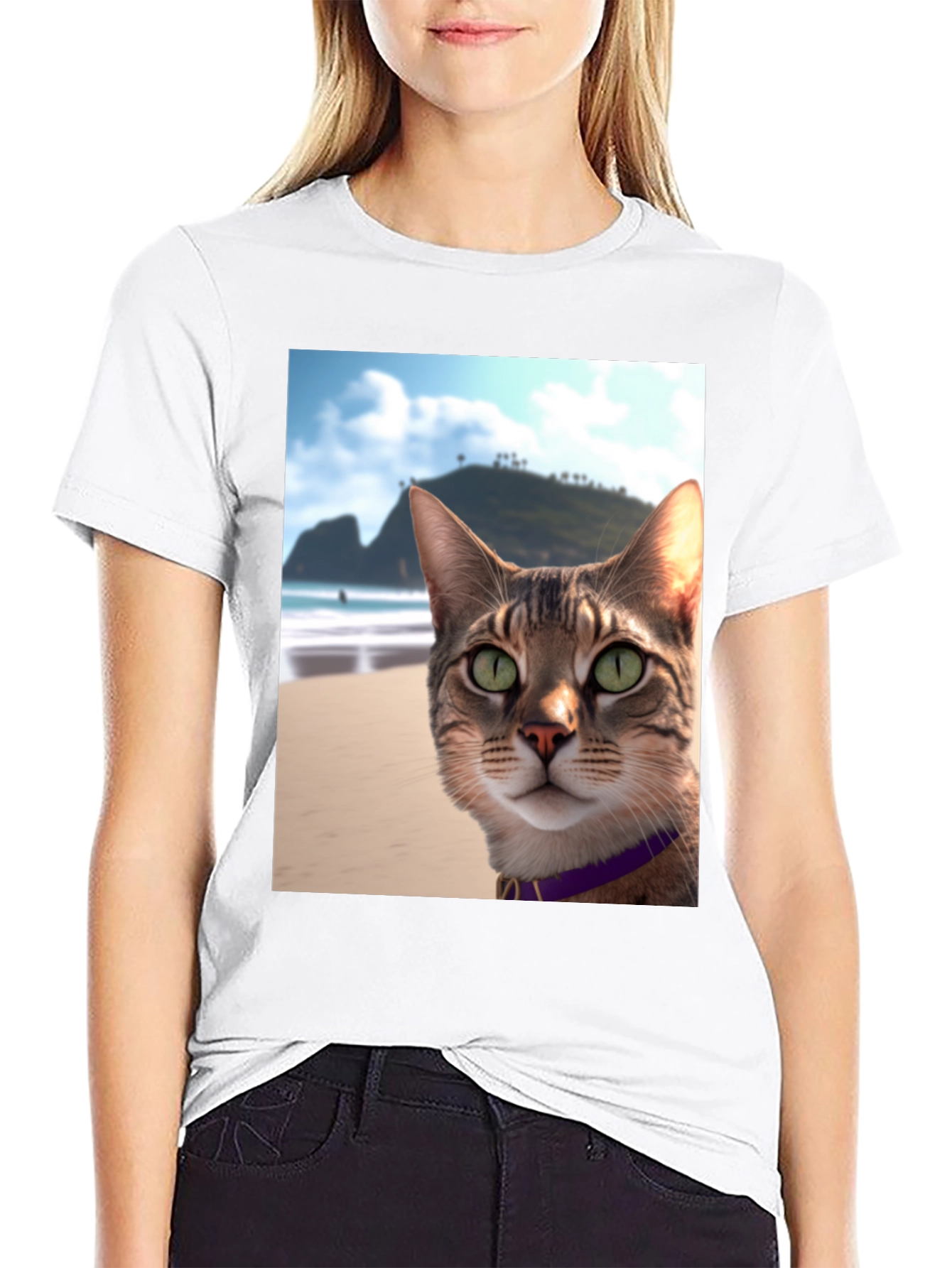 Beach Cat T-Shirt - Cool Cat Graphic Tee