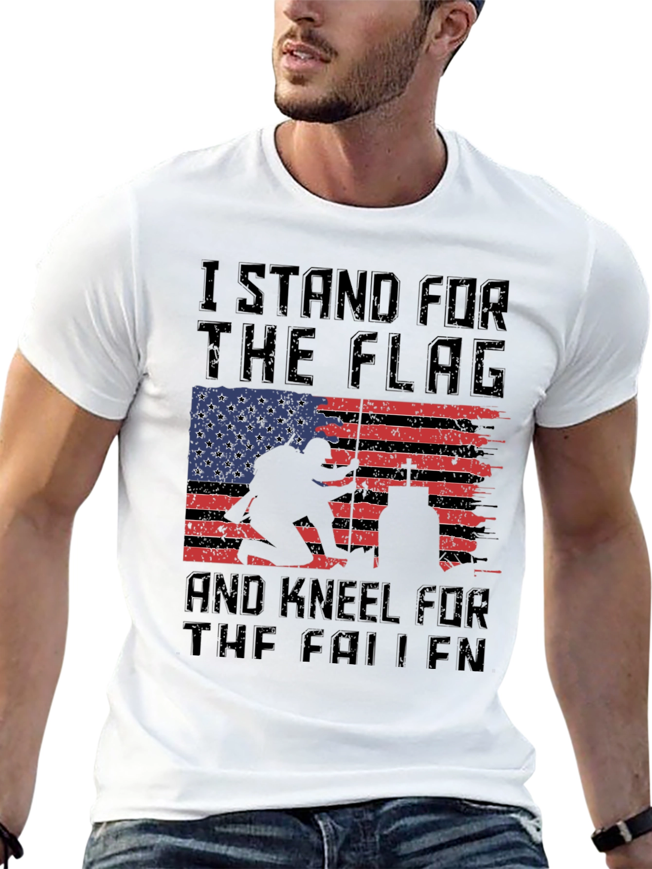 Stand for Flag Kneel for Fallen T-Shirt