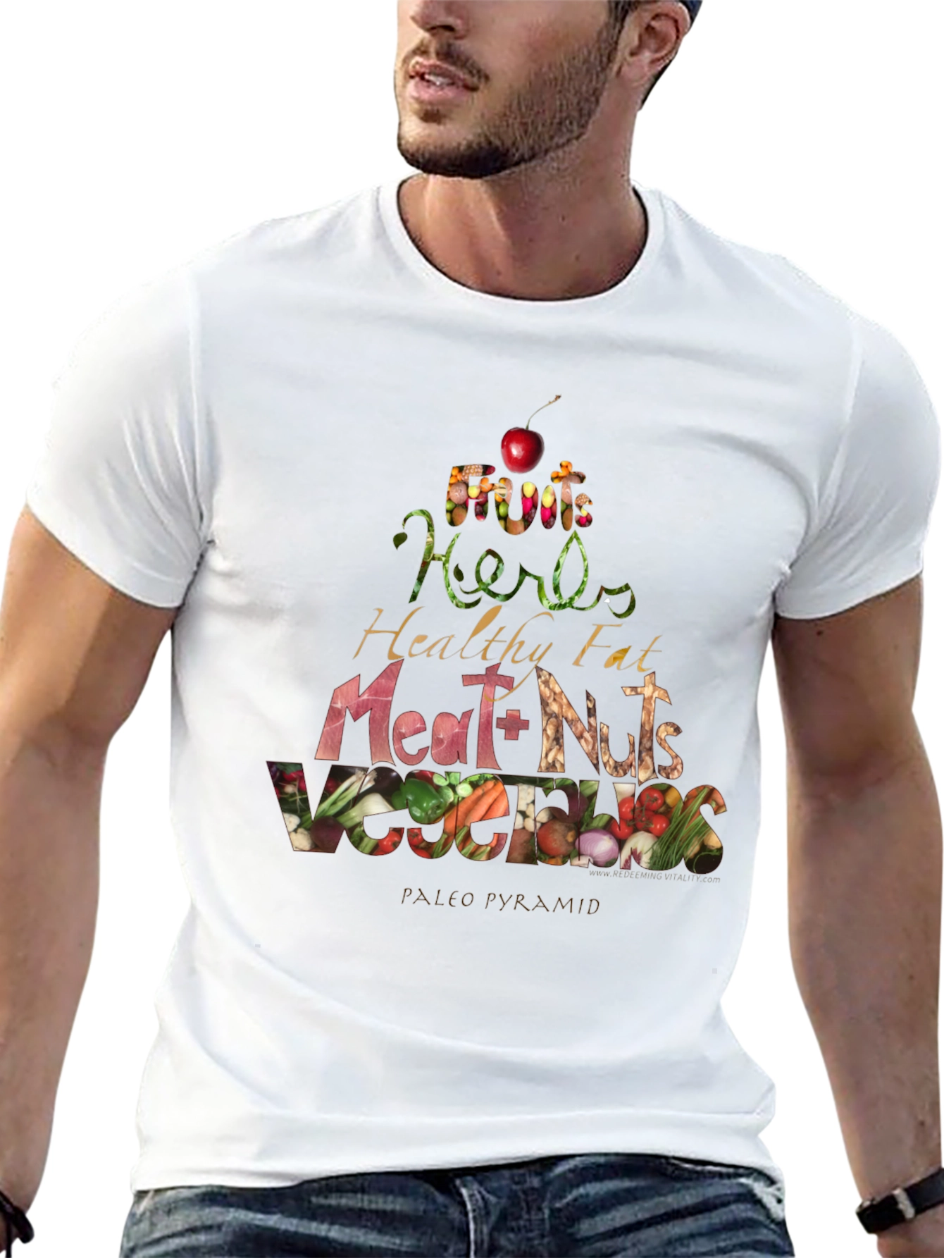 Paleo Pyramid T-Shirt - Eat Healthy!