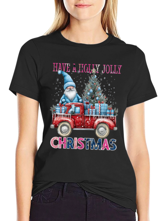 Holly Jolly Christmas T-Shirt - Gnome Truck