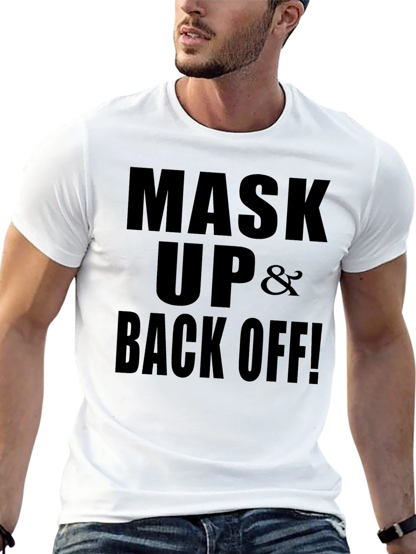 Mask Up and Back Off! Graphic Tee