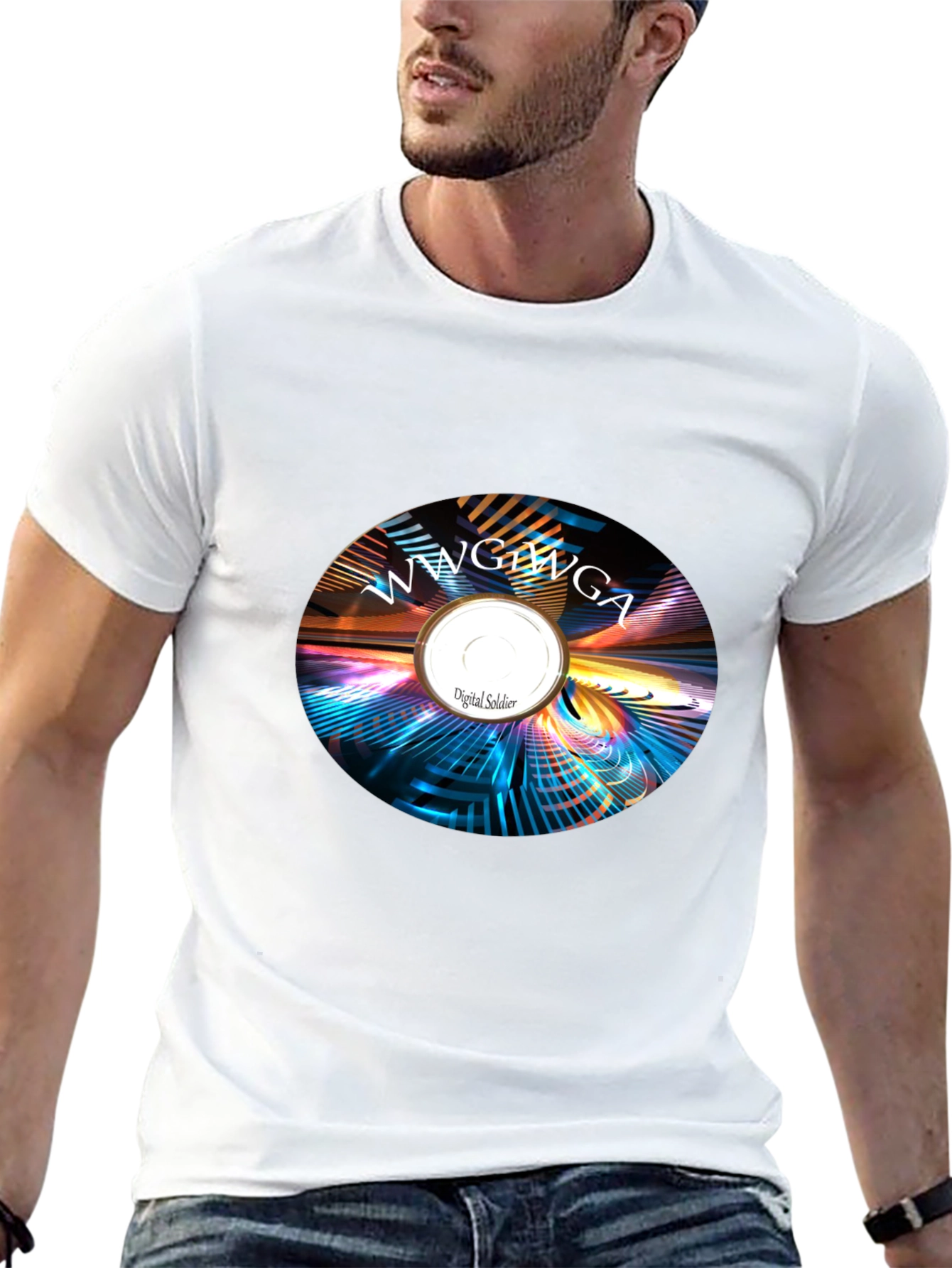 Abstract Digital Soldier Graphic Tee
