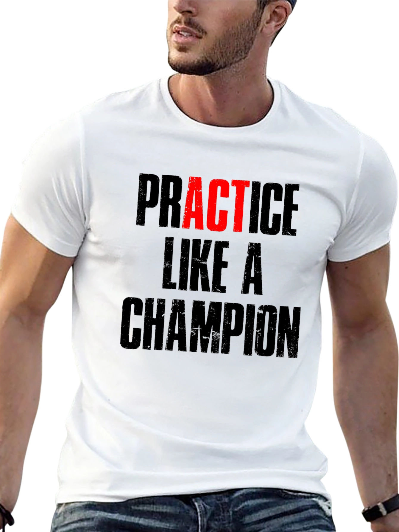 Practice Like A Champion Graphic Tee - Black