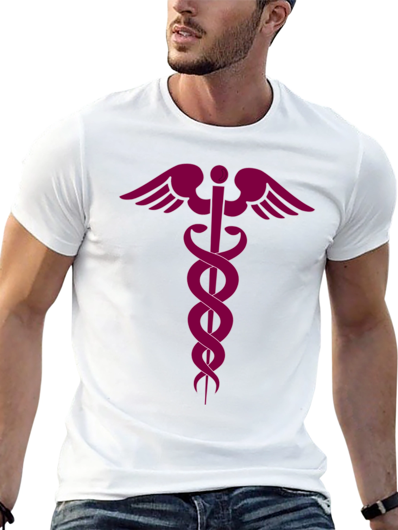 Medical Caduceus Black T-Shirt