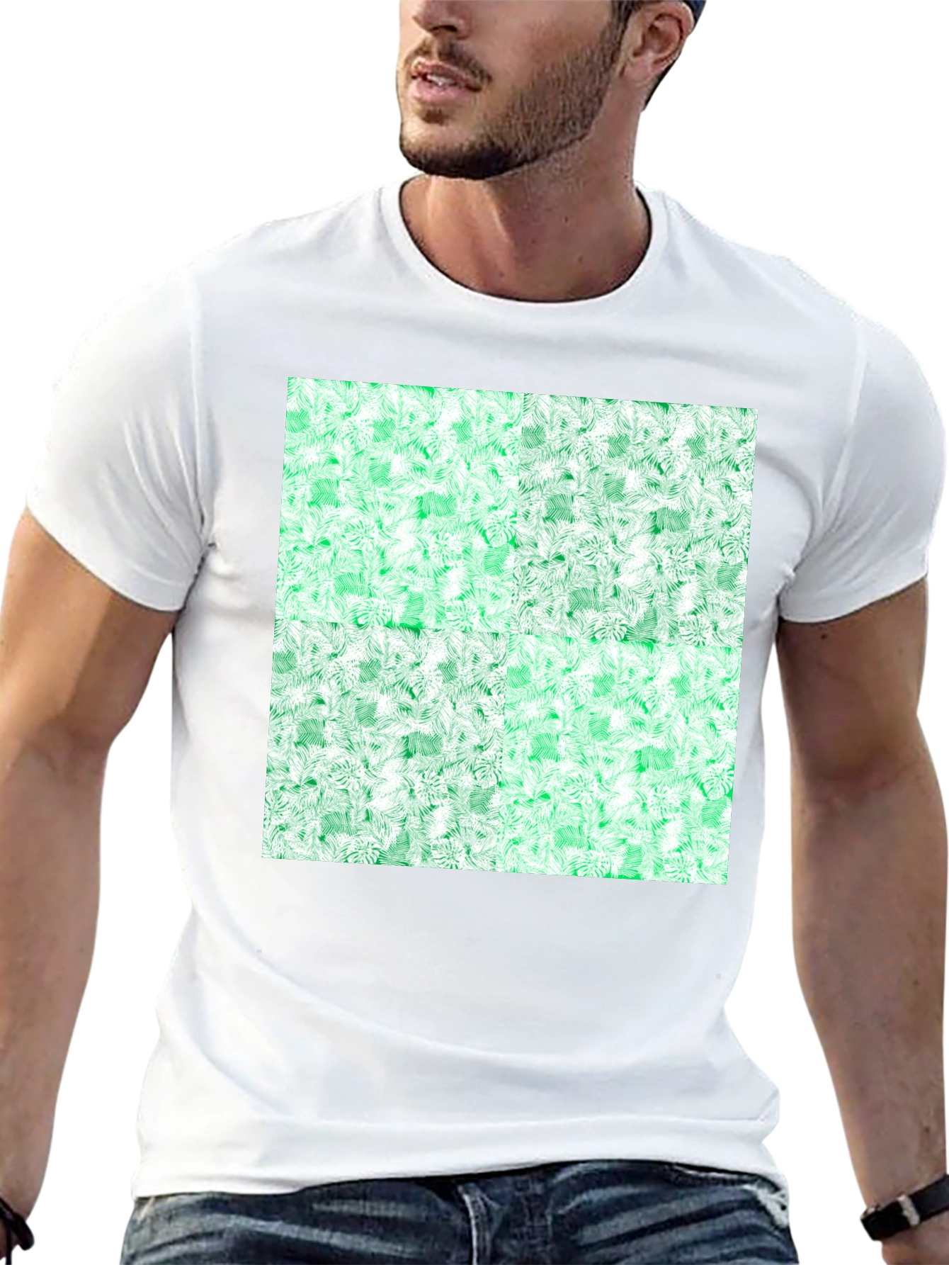 Emerald Fractal Pattern T-Shirt