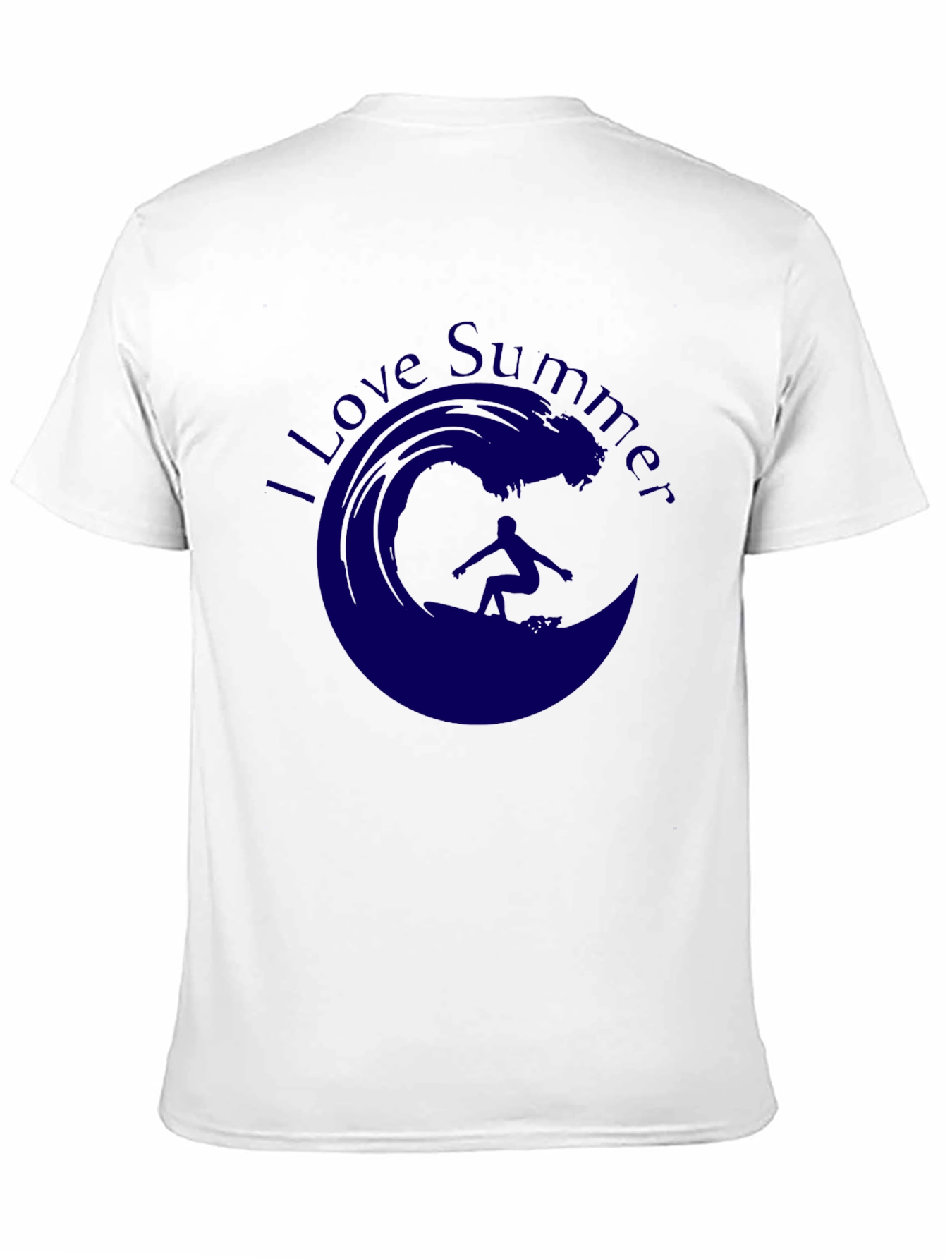 I Love Summer T-Shirt - Surfing Wave Design