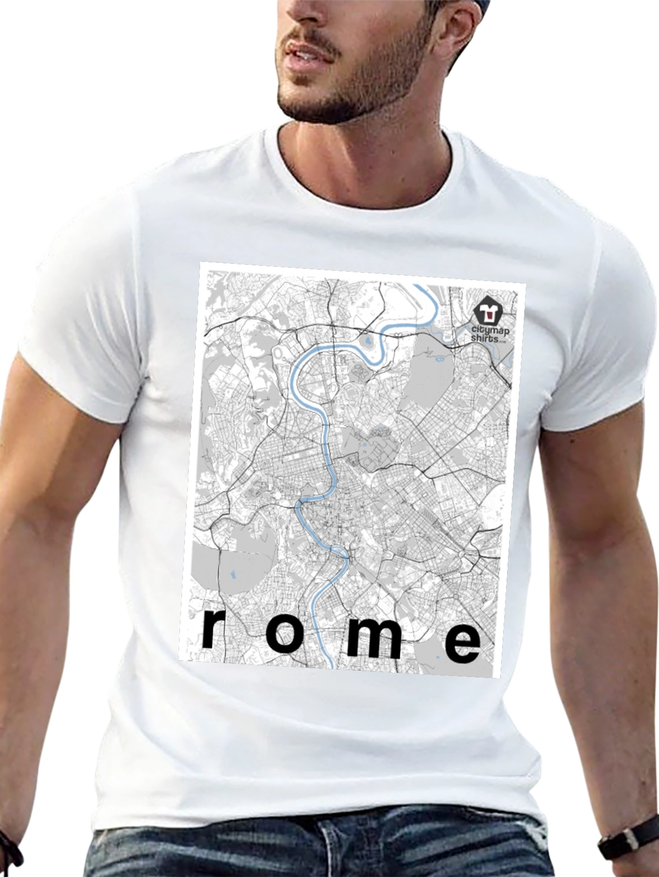 Rome City Map T-Shirt - Urban Explorer Style