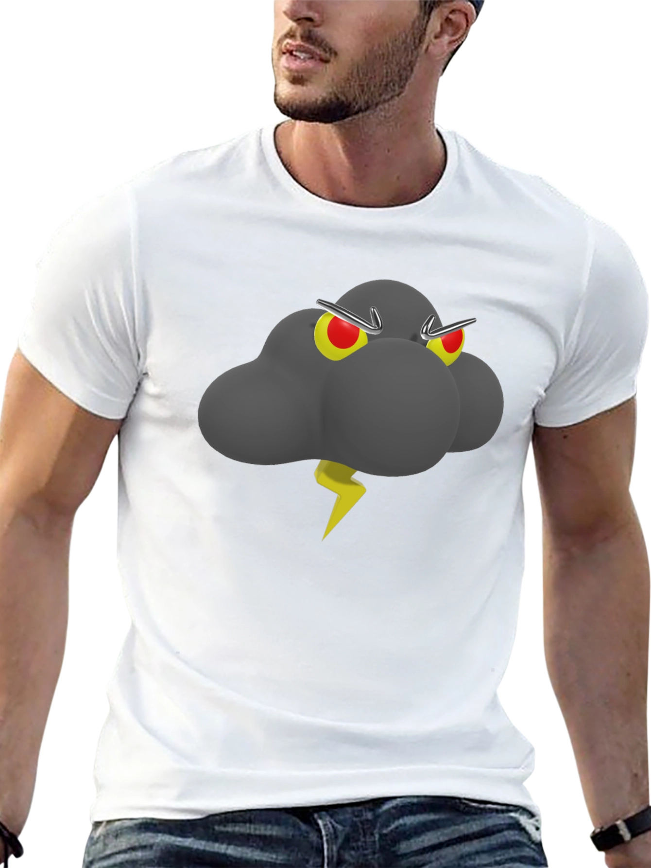 Storm Cloud Graphic Tee - Mens Black T-Shirt