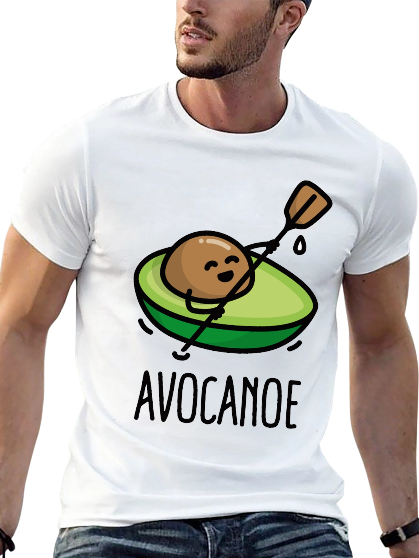 Avocanoe T-Shirt - Humorous Avocado Canoeing Tee
