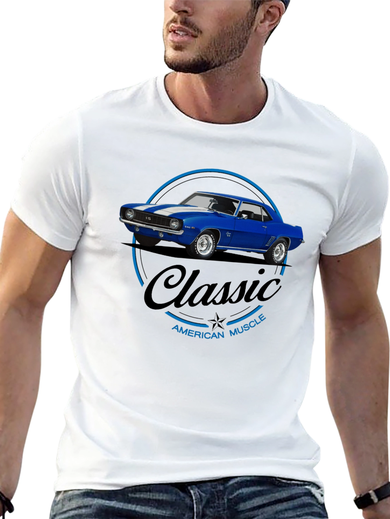 Classic American Muscle Car Graphic T-Shirt