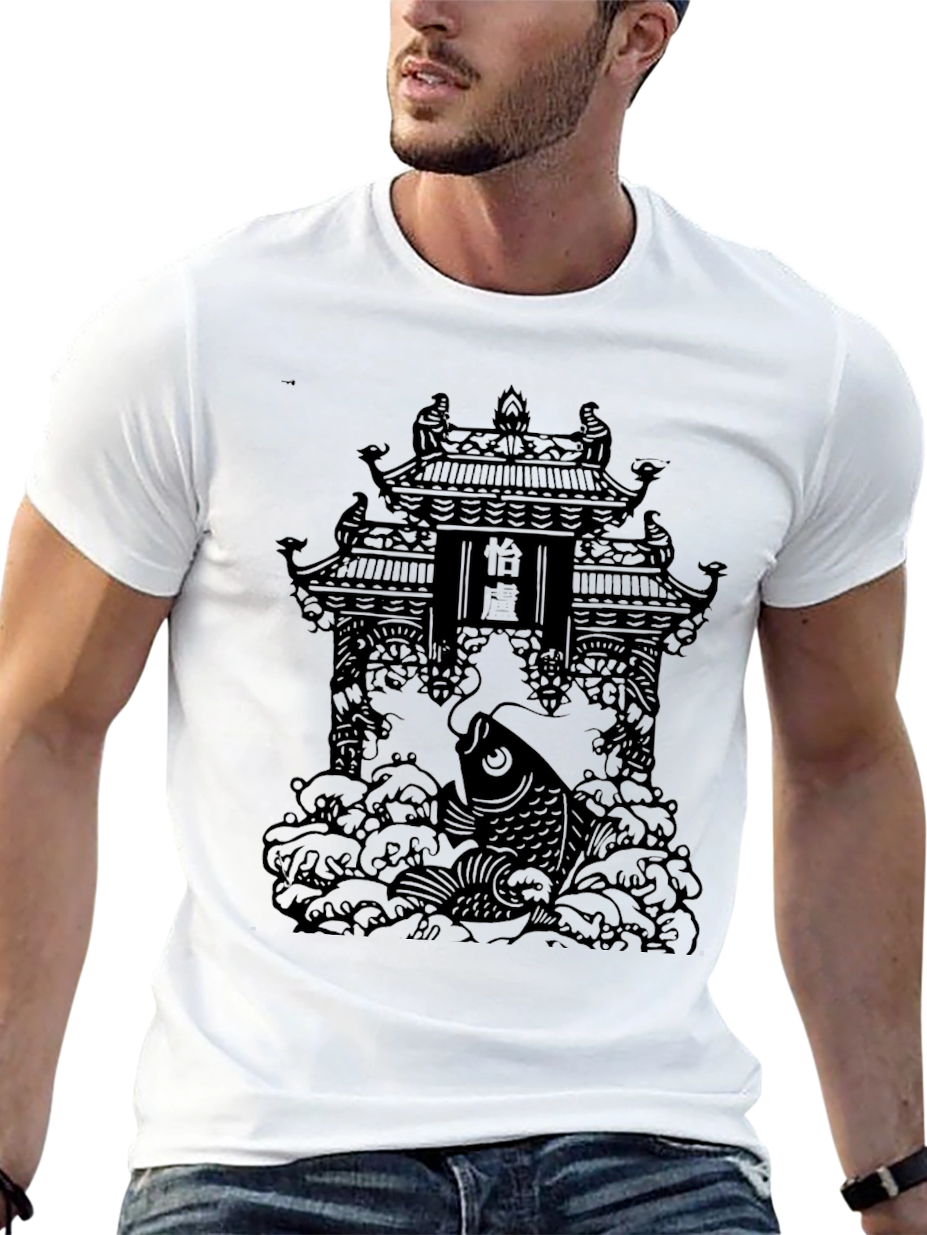 Oriental Koi Fish Graphic Tee