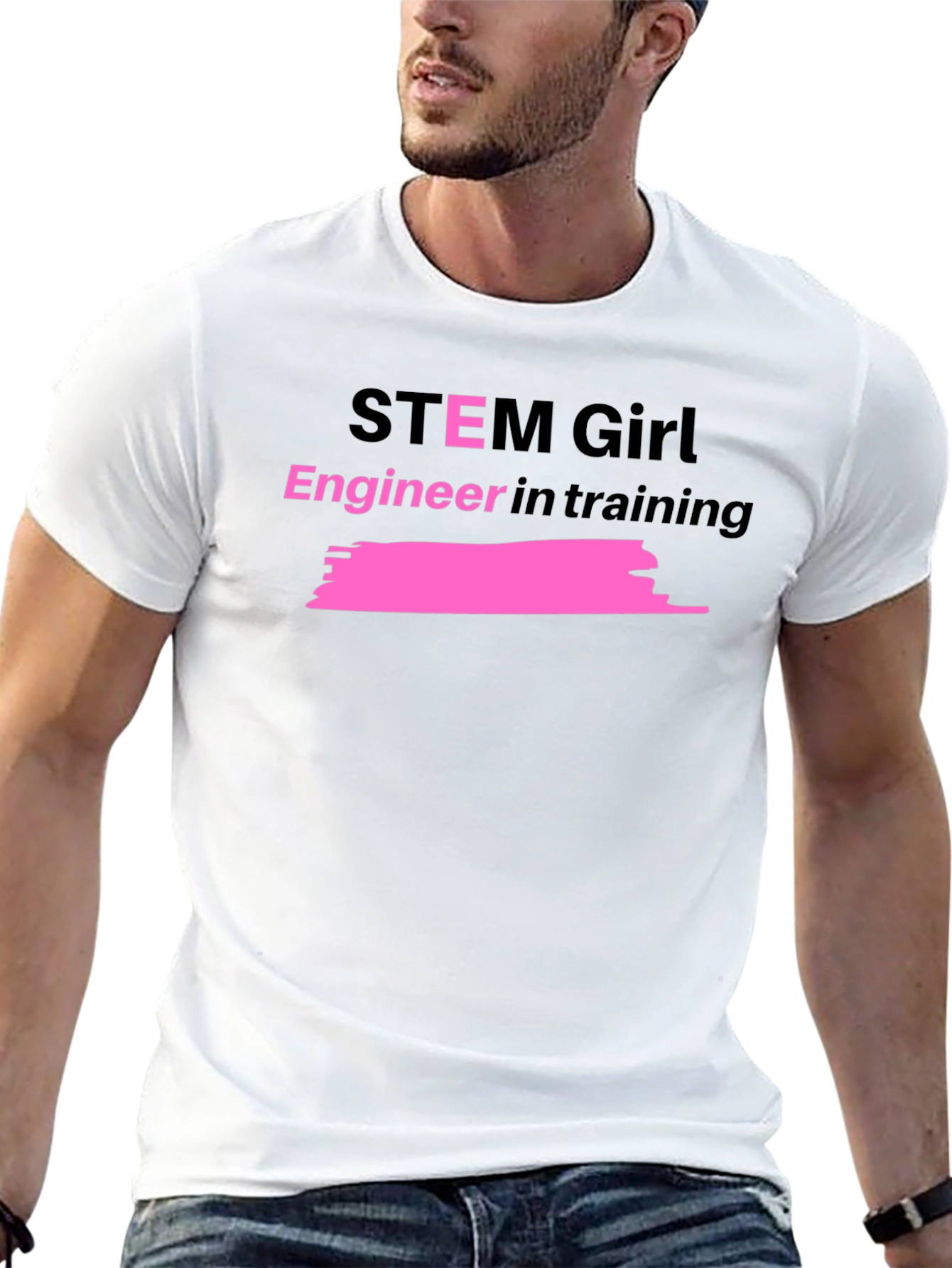STEM Girl Engineer in Training Black T-Shirt