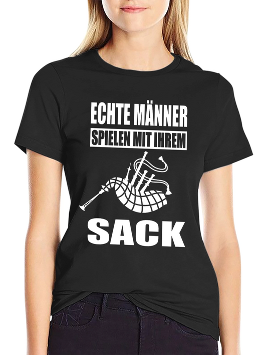 Echte Männer Sack Black T-Shirt