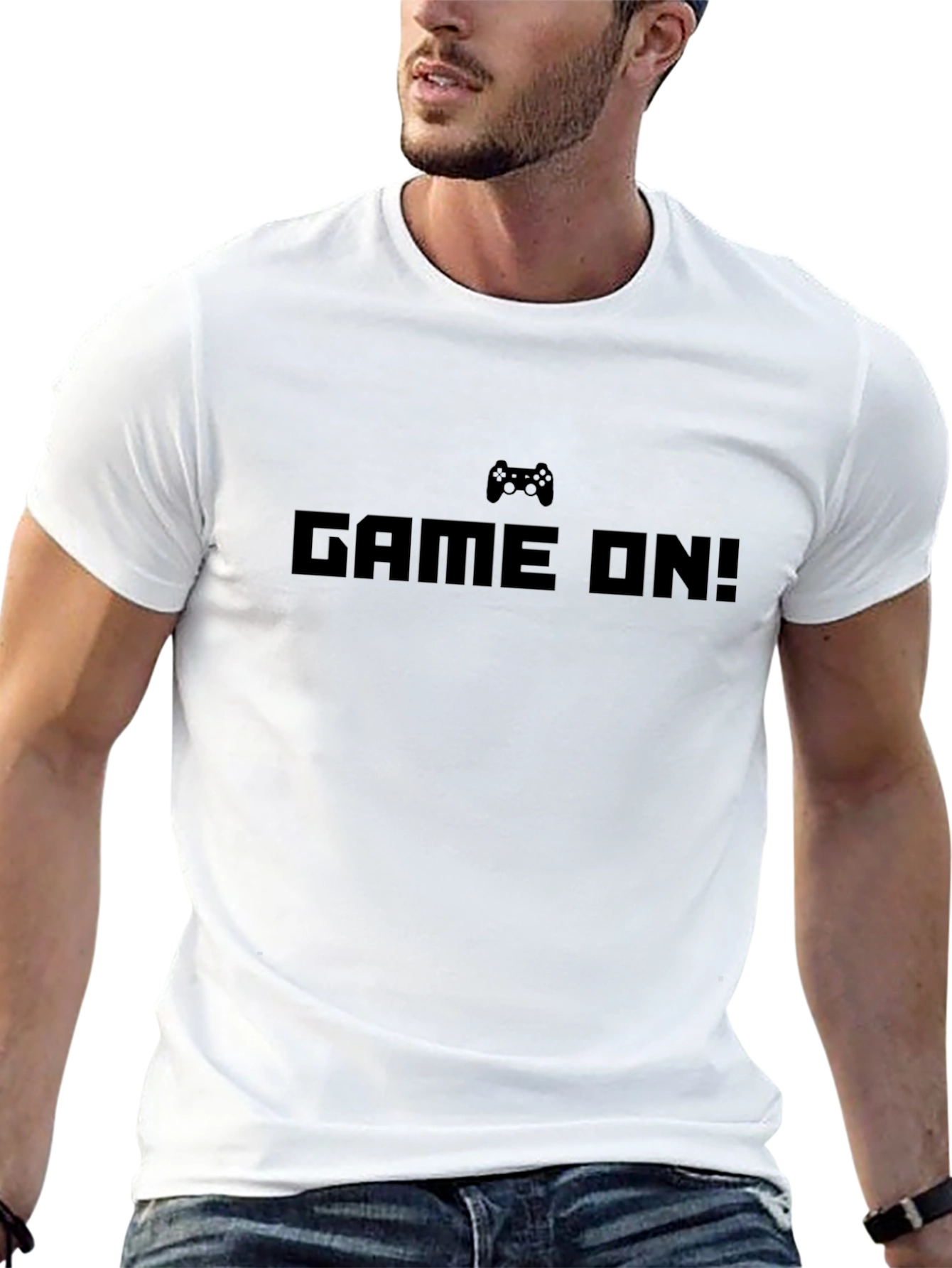 Game On! Black Graphic T-Shirt