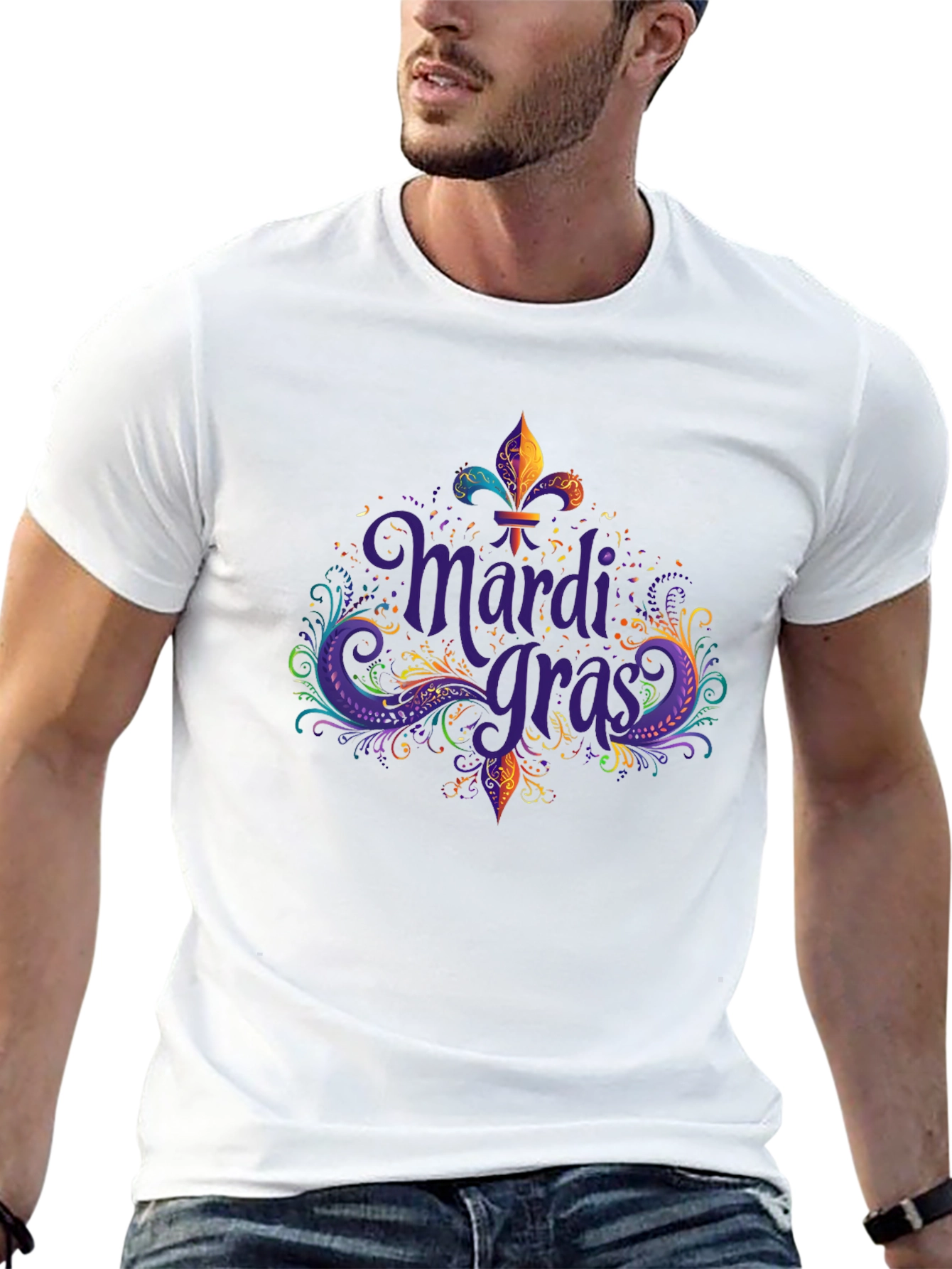 Mardi Gras Fleur-de-lis Graphic Tee