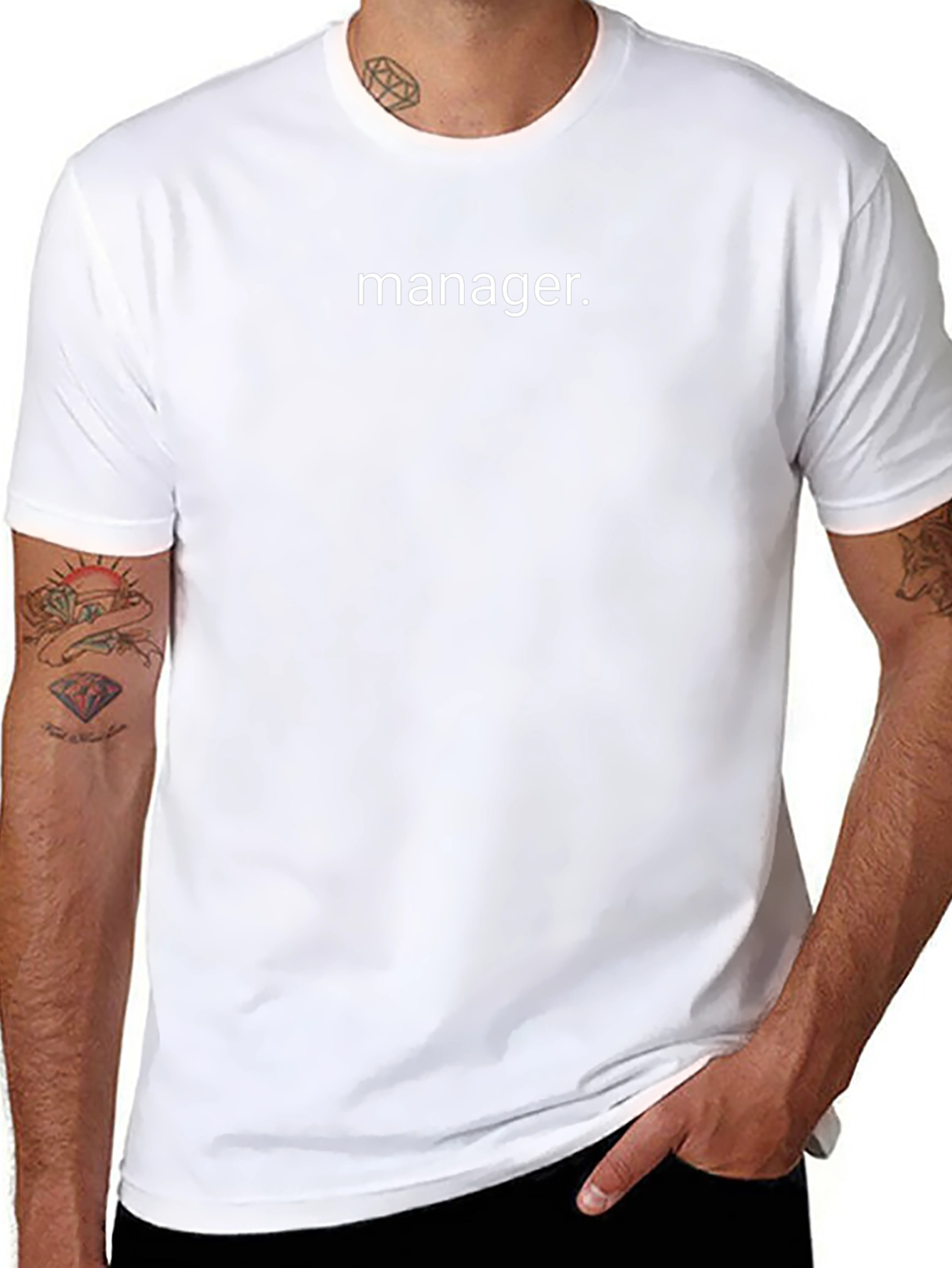 Manager Black T-Shirt - Bold Statement Tee