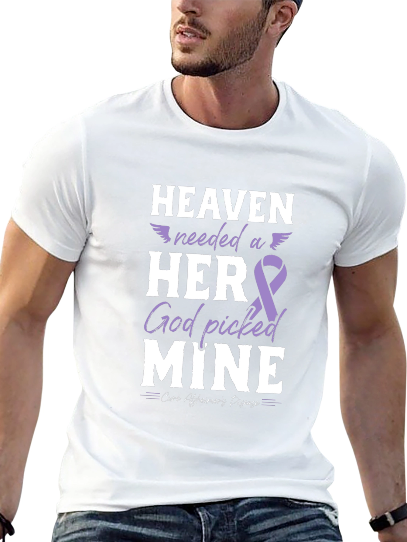Alzheimers Awareness T-Shirt: Heaven Needed a Hero