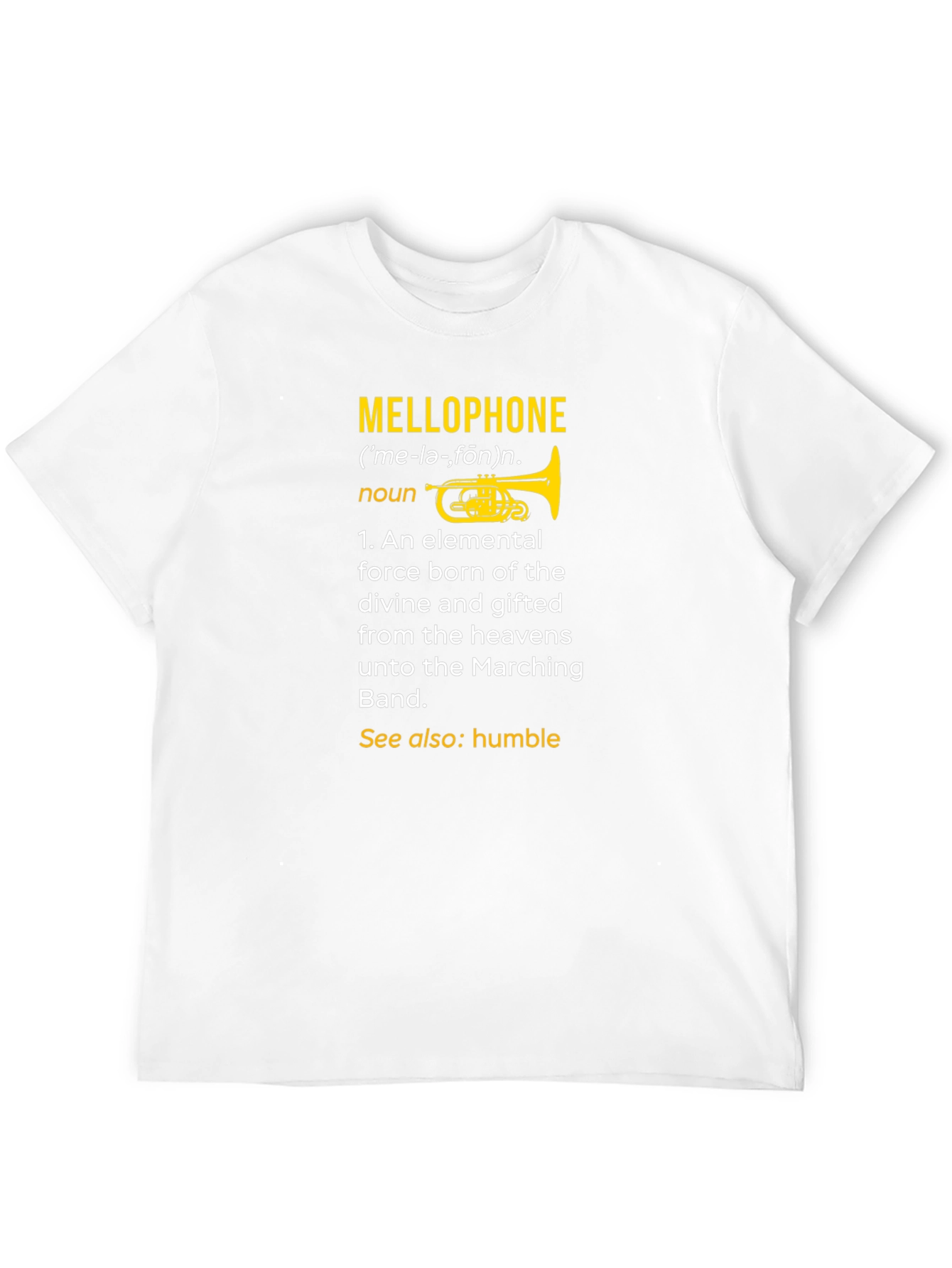 Mellophone Definition Black T-Shirt - Band Humor