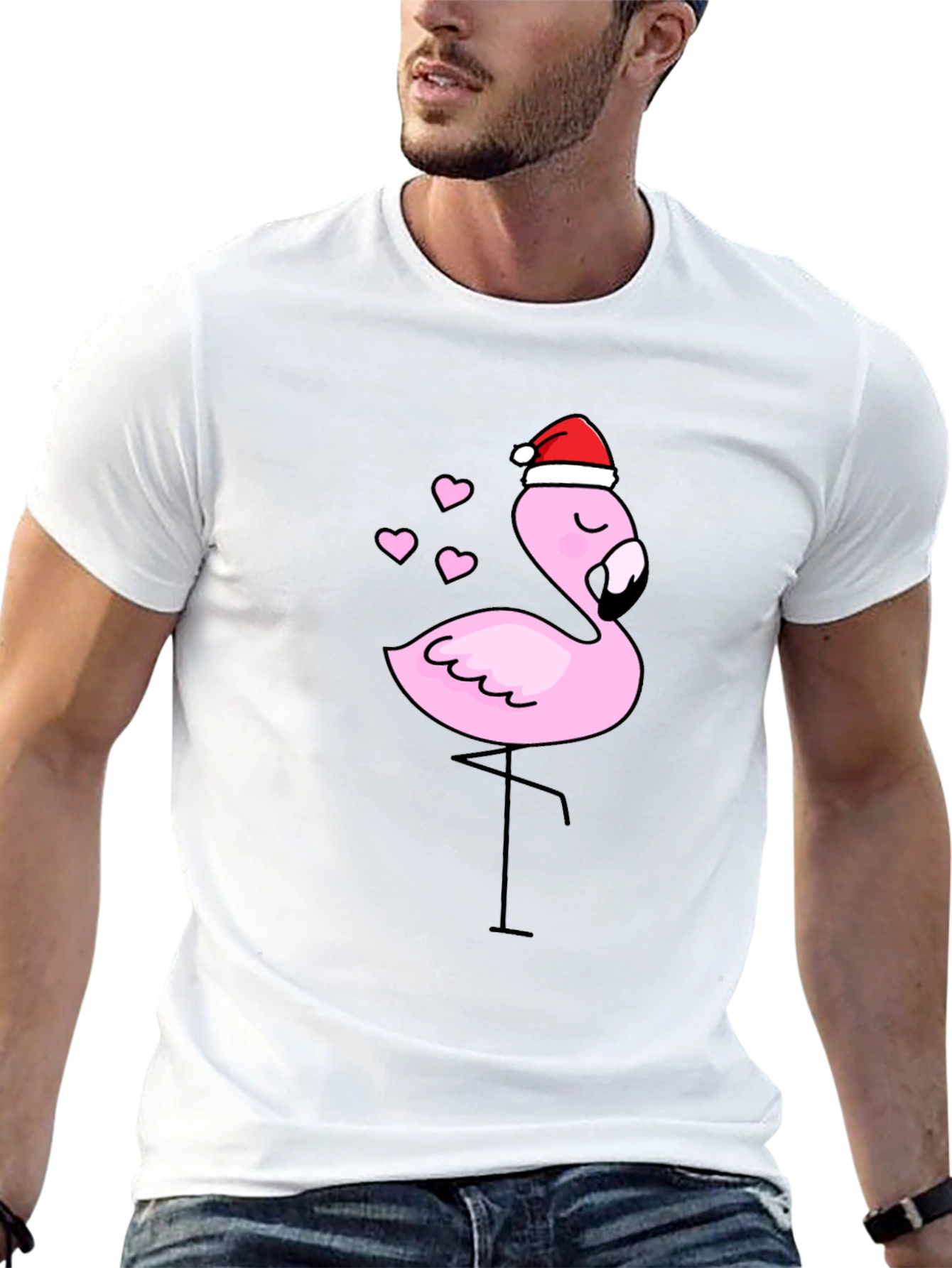 Festive Flamingo Graphic Tee