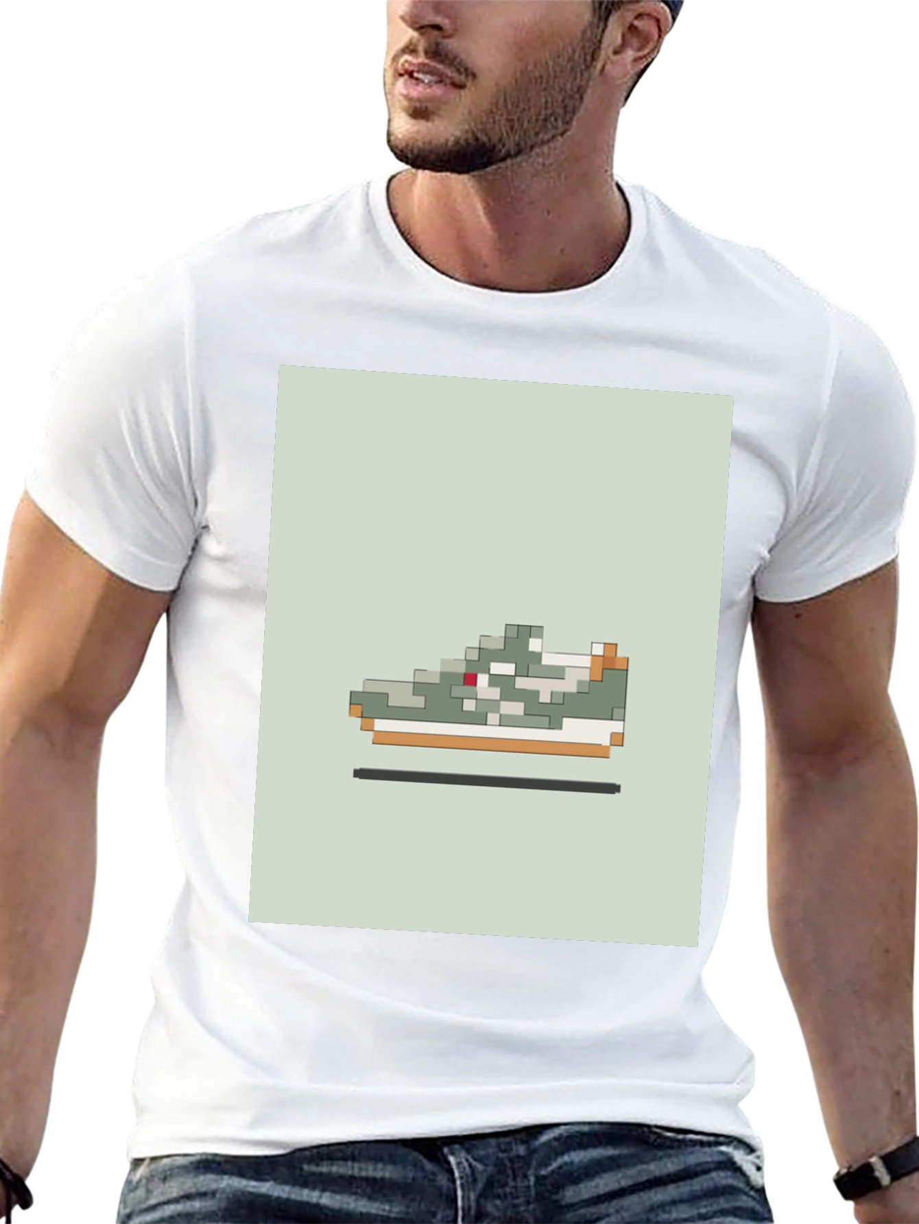 Pixel Sneaker Graphic Tee - Unique Design