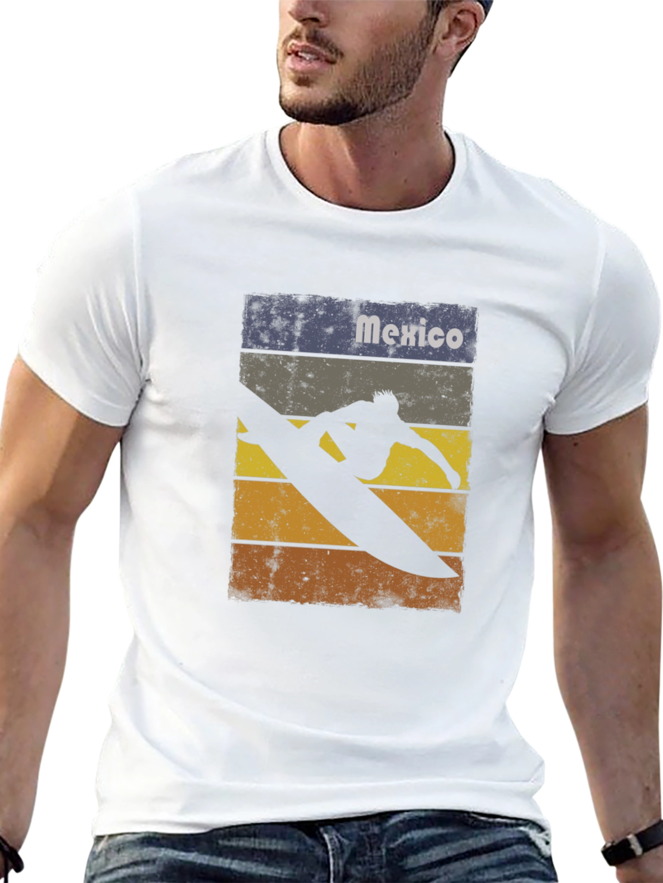 Mexico Surfer T-Shirt - Retro Style Surf Tee