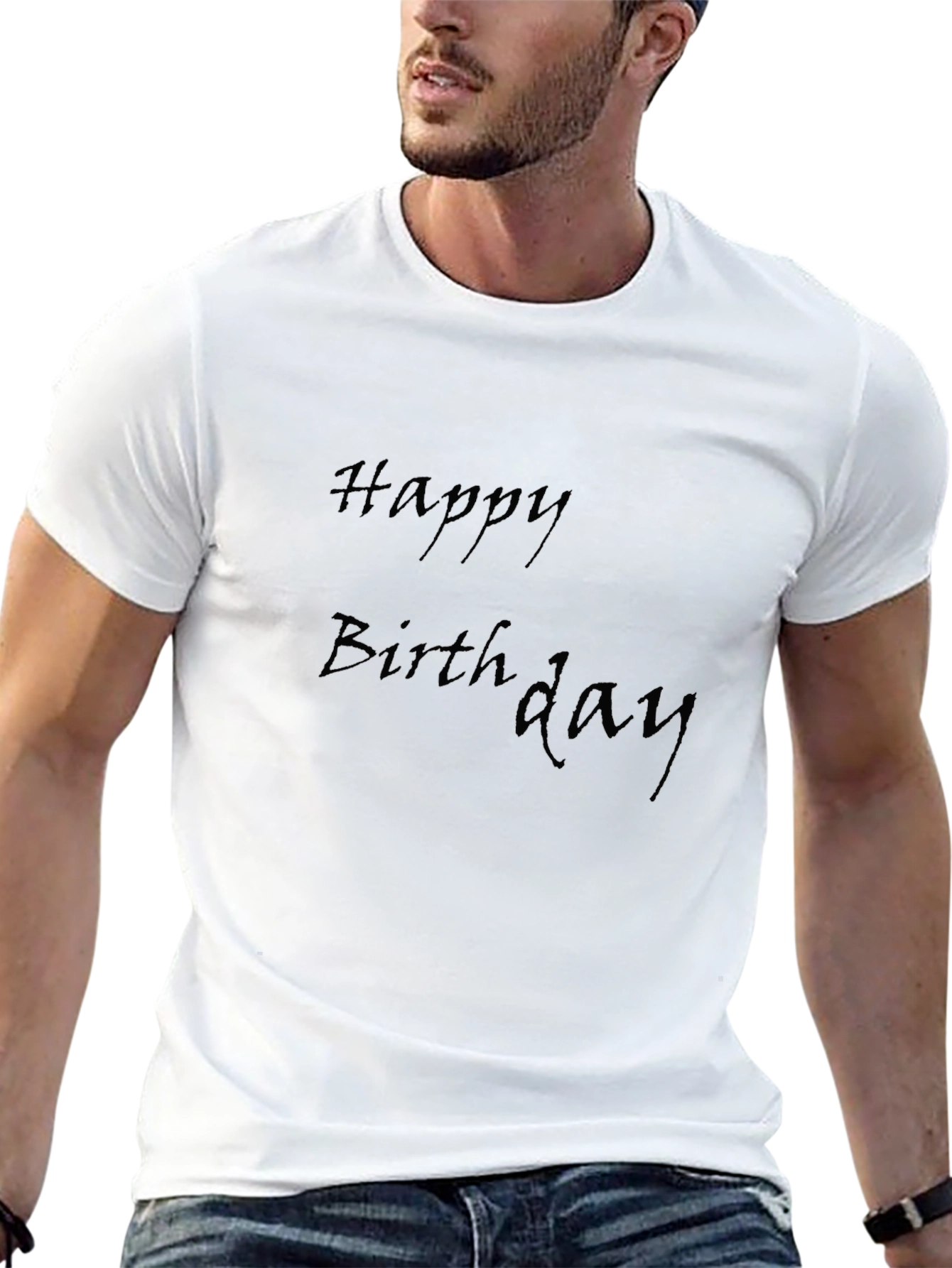 Happy Birthday Black T-Shirt for Men