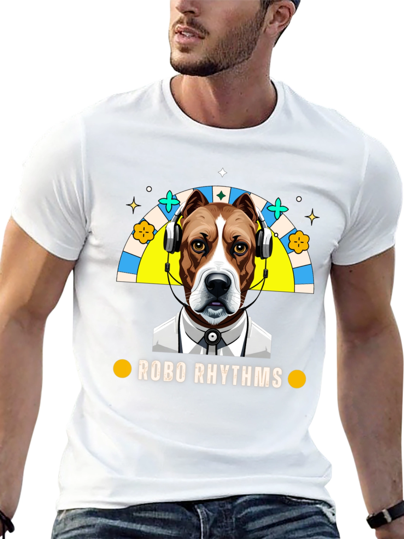 Robo Rhythms Graphic Tee - Dog with Headphones