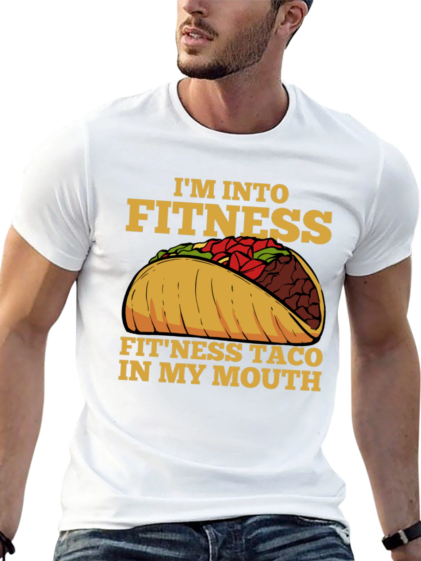 Fitness Taco Graphic Tee - Funny Workout Shirt