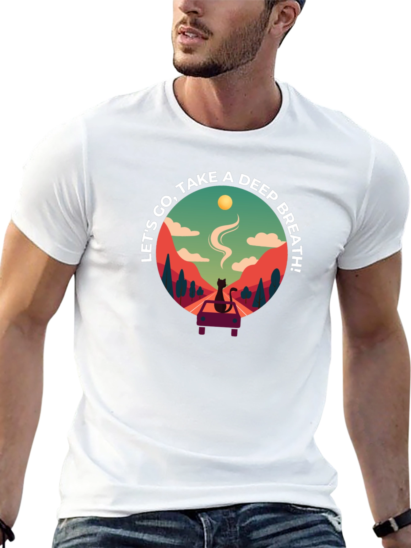 Relaxing Cat Road Trip T-Shirt
