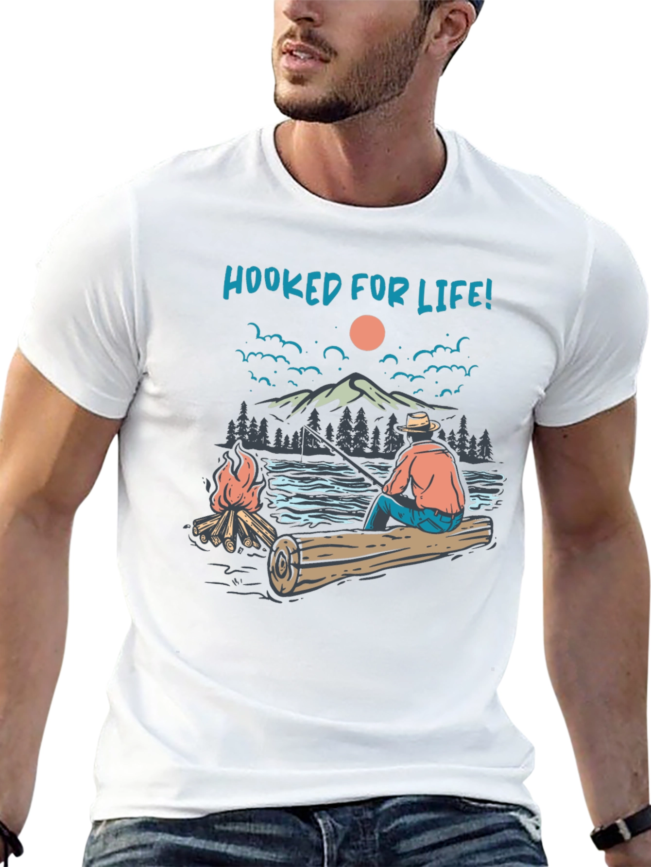 Hooked For Life Graphic T-Shirt