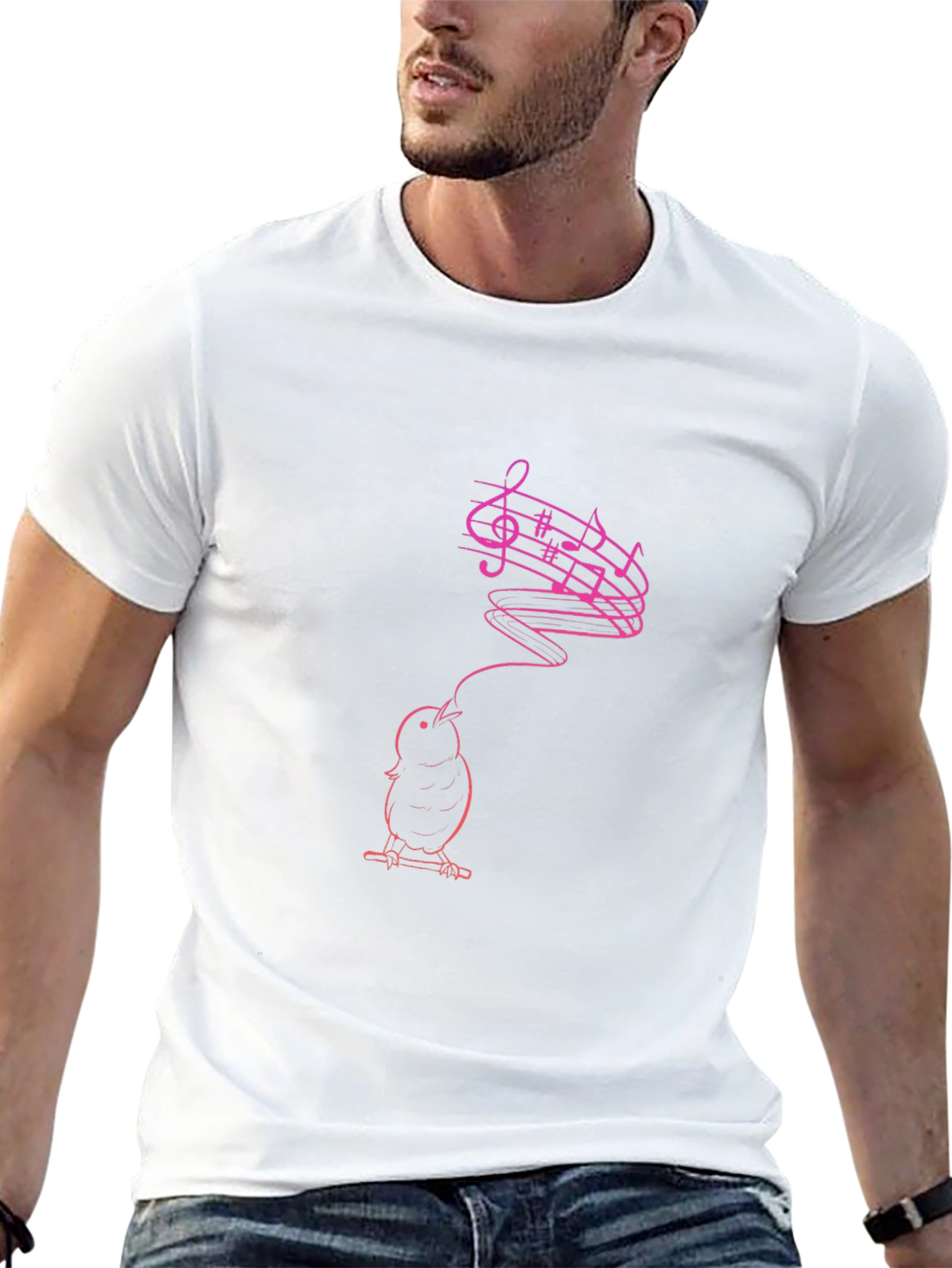 Singing Bird Graphic T-Shirt