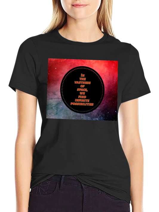 Space Vastness Graphic Black T-Shirt