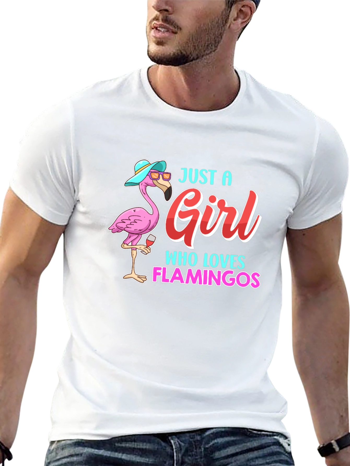 Just a Girl Who Loves Flamingos T-Shirt