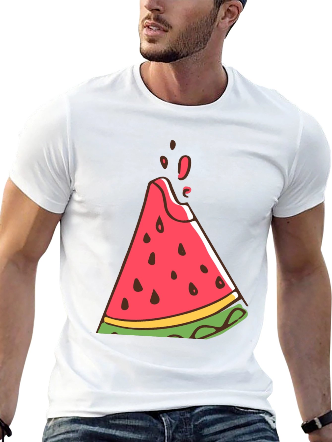 Whimsical Watermelon Graphic Tee - Soft & Stylish