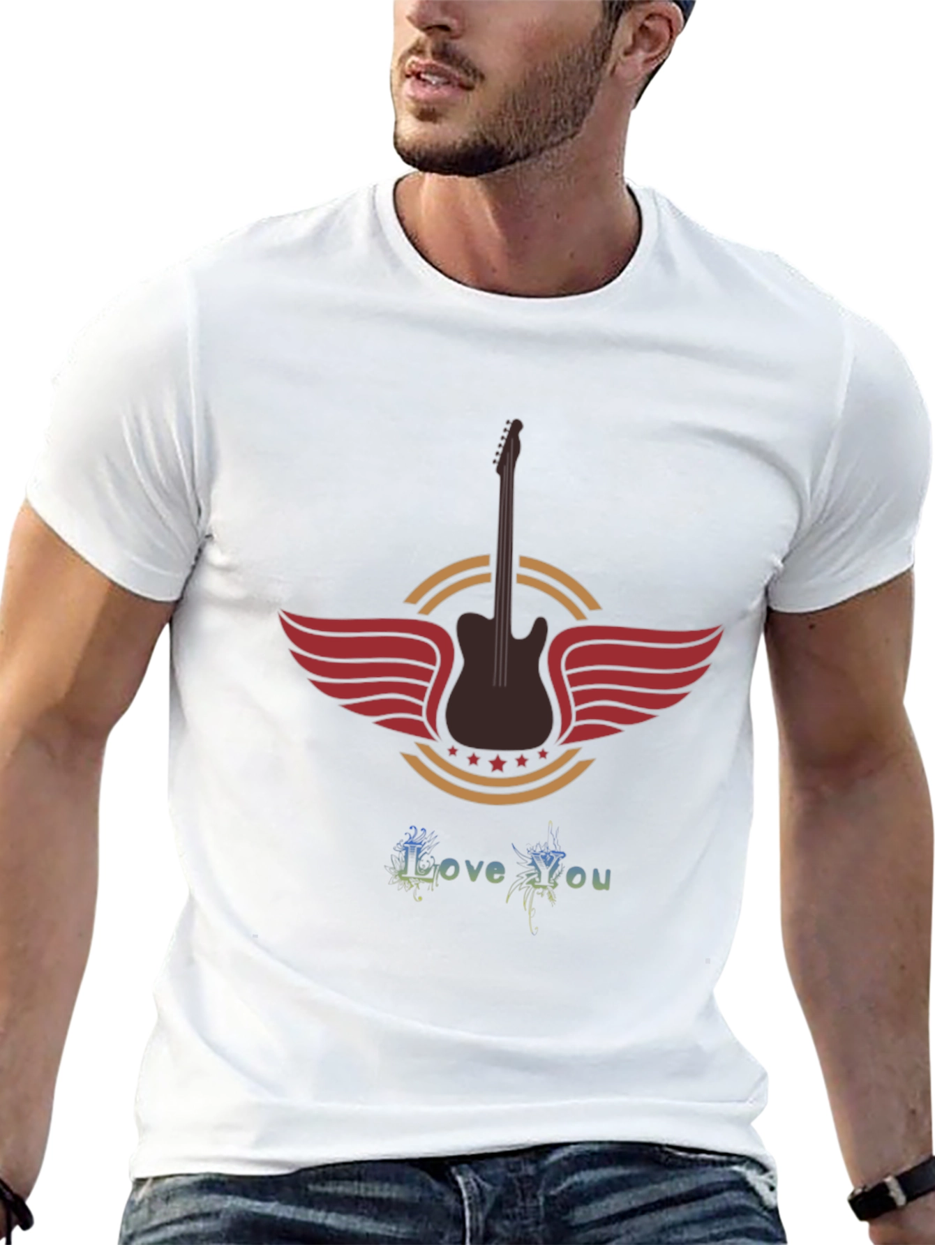 Guitar Wings Graphic Tee - Rock Style