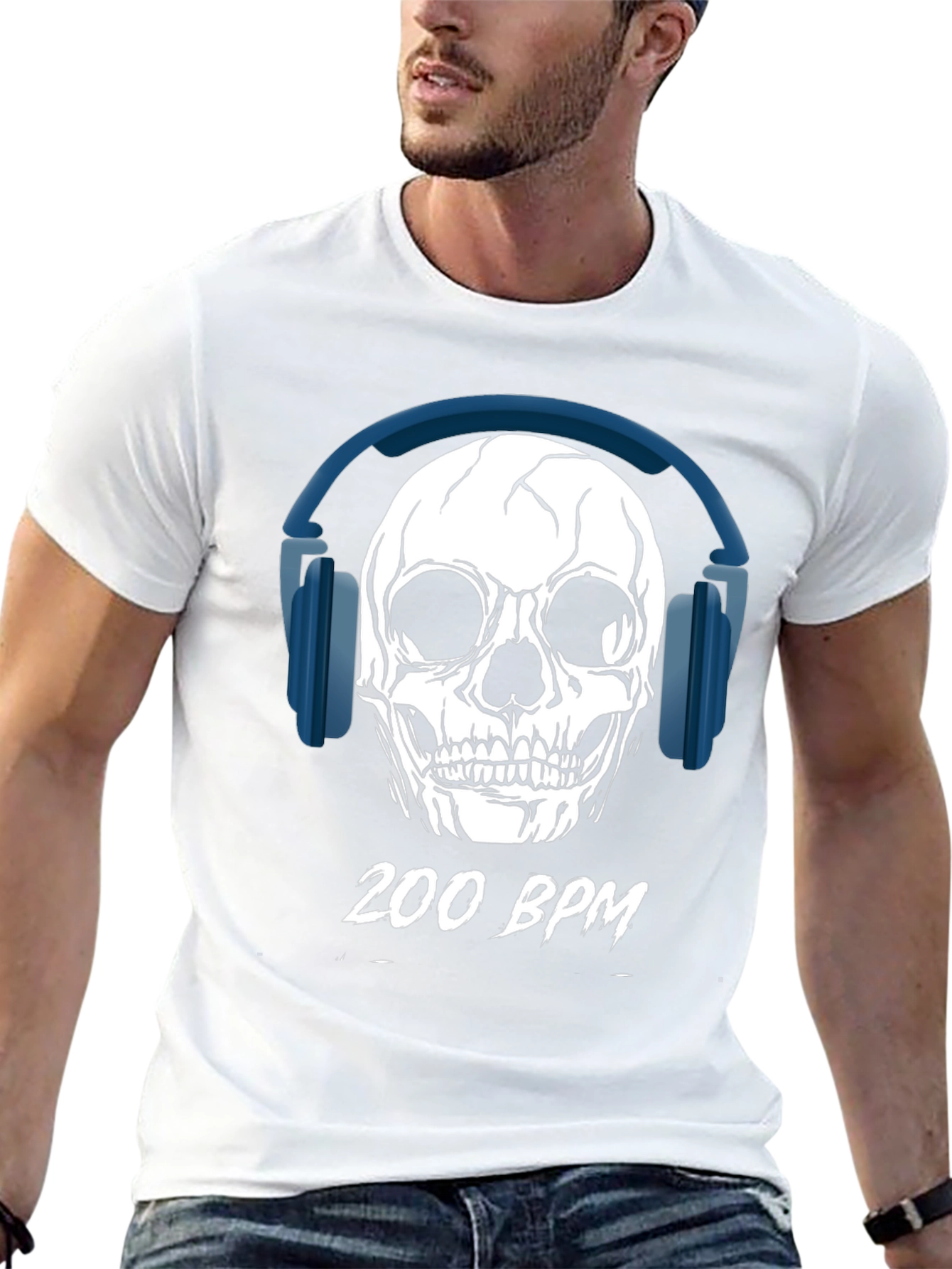 200 BPM Skull Graphic Tee