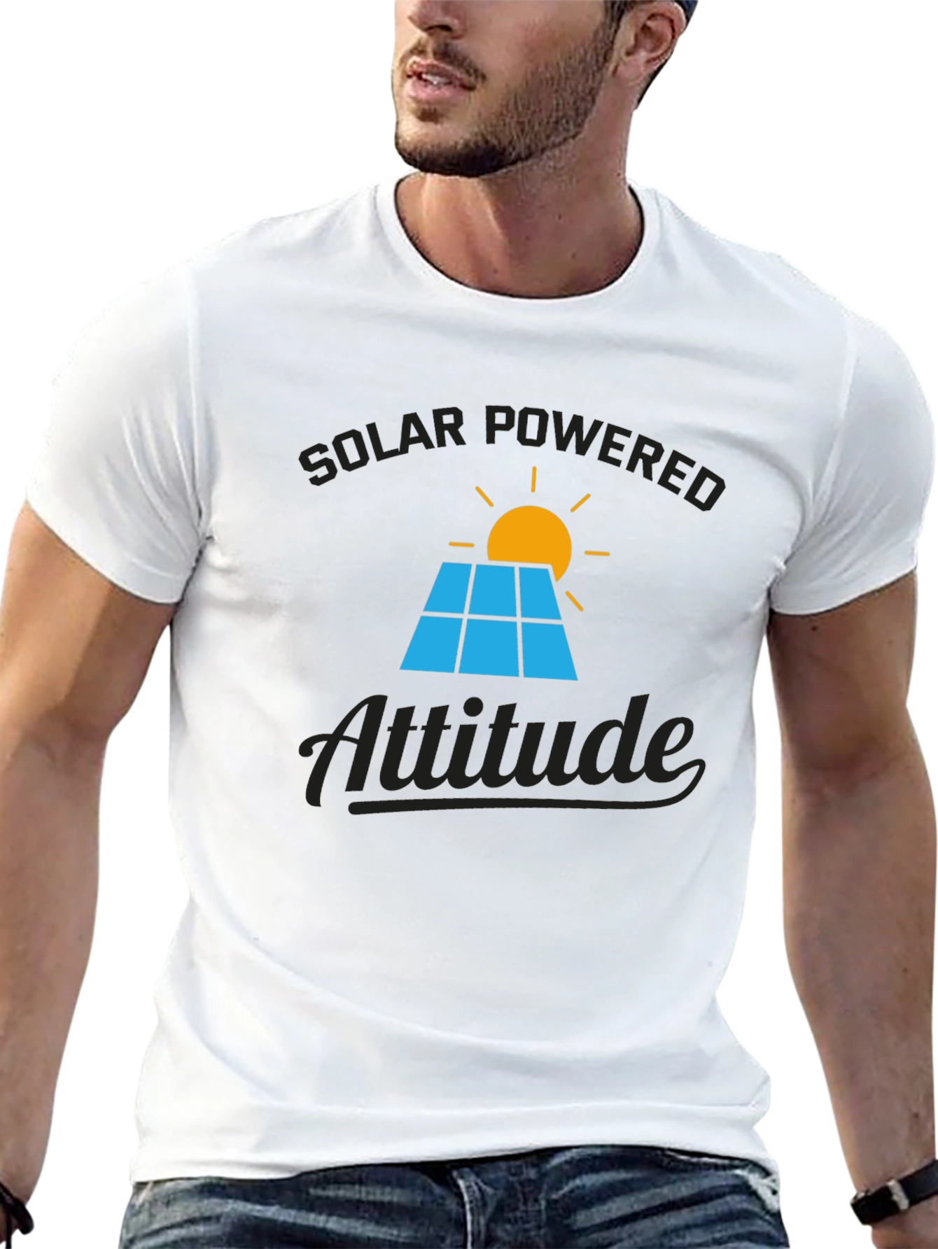 Solar Powered Attitude Graphic T-Shirt