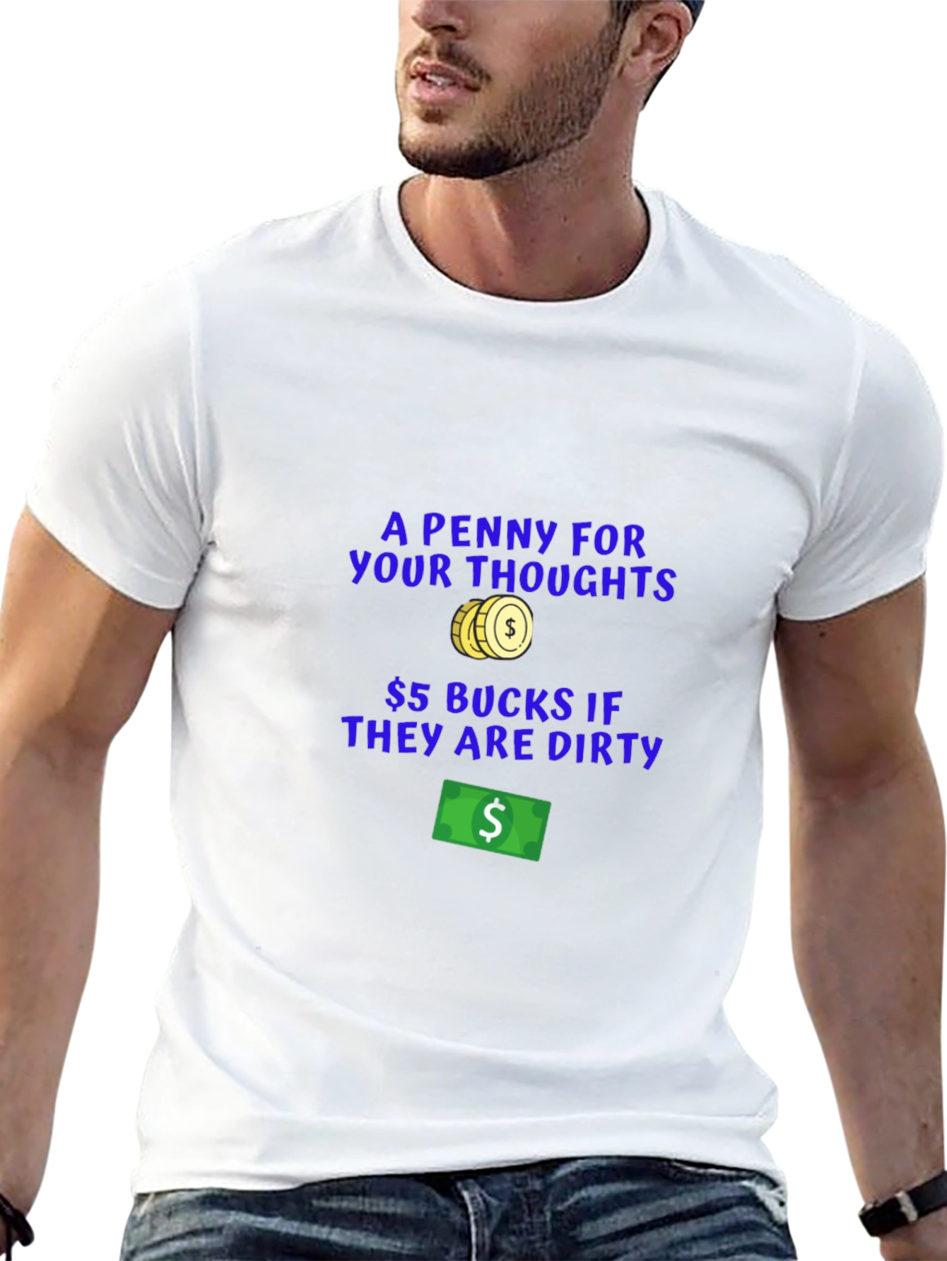Funny Dirty Thoughts Graphic T-Shirt