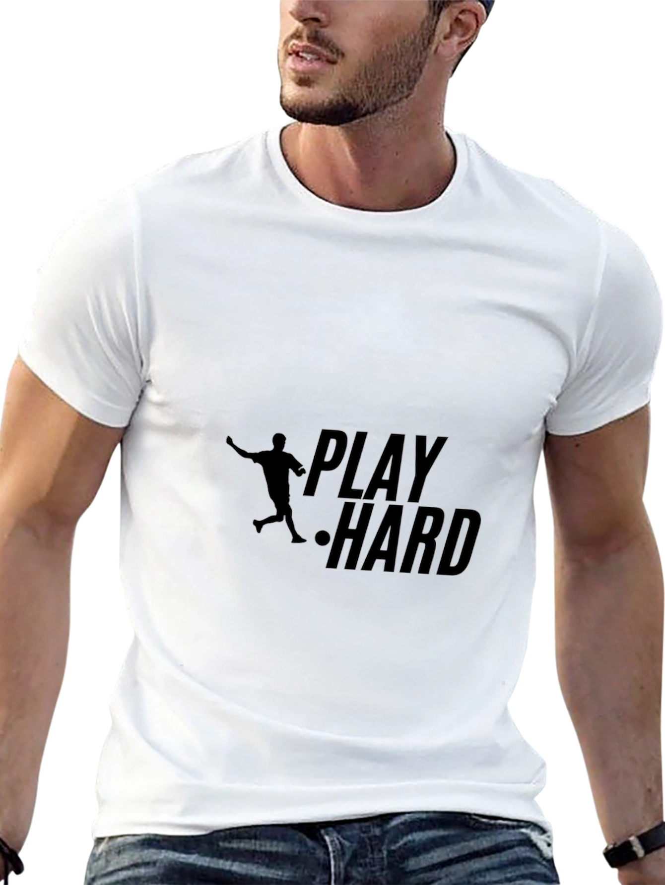 Play Hard Black Graphic Tee