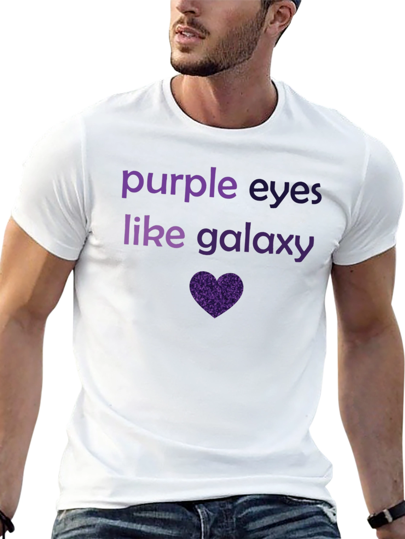 Purple Eyes Galaxy Graphic Tee