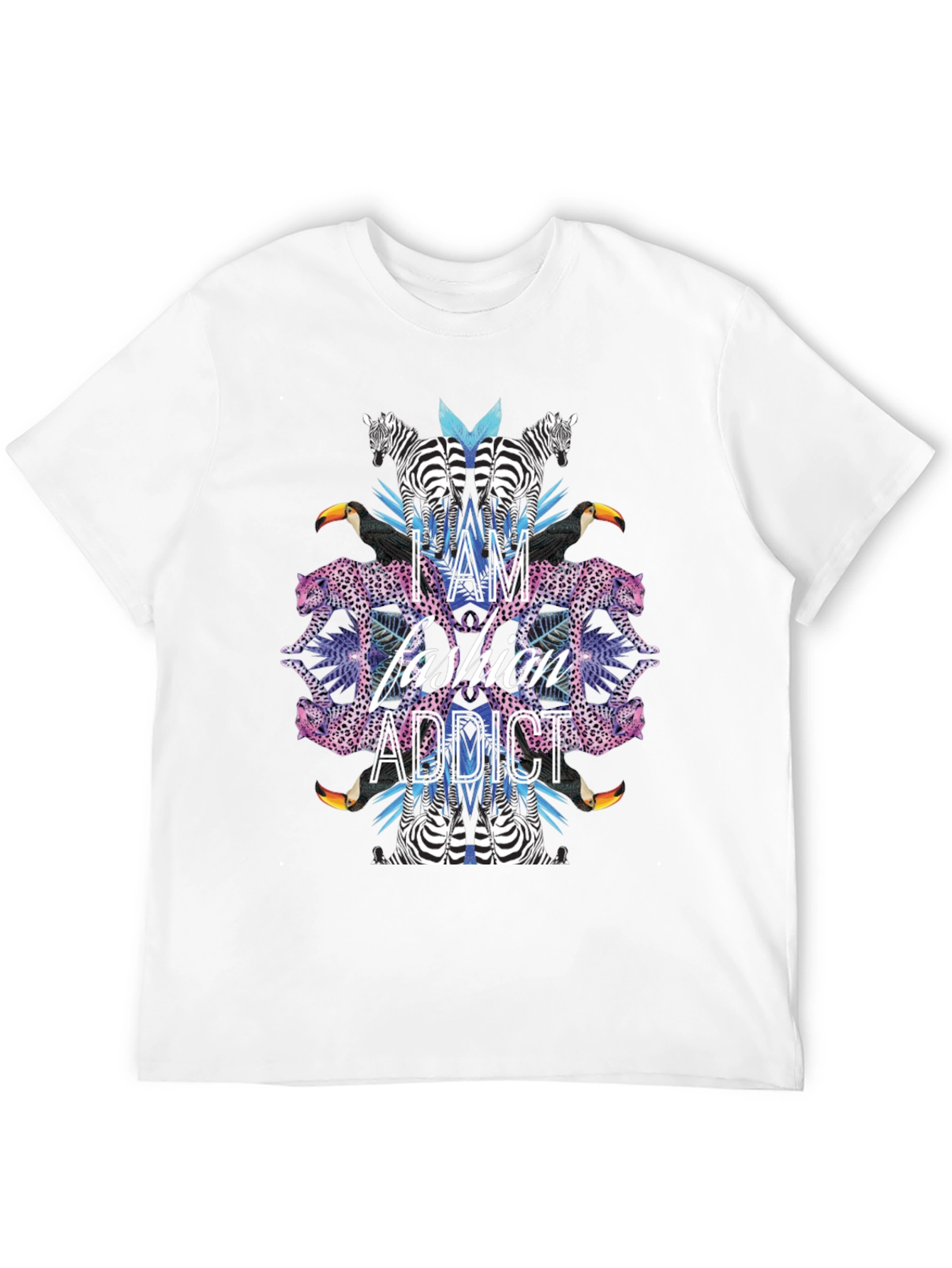 I am Fashion Addict Graphic Print T-Shirt