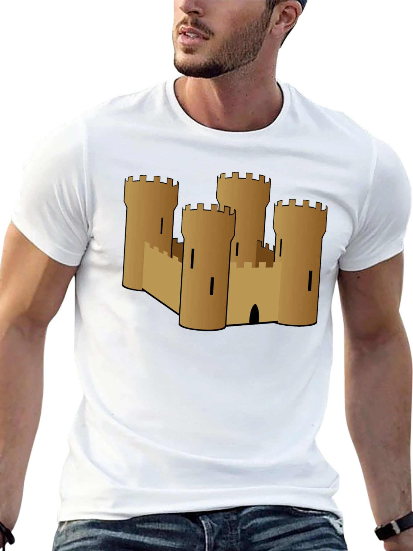 Sand Castle Graphic Tee - Black