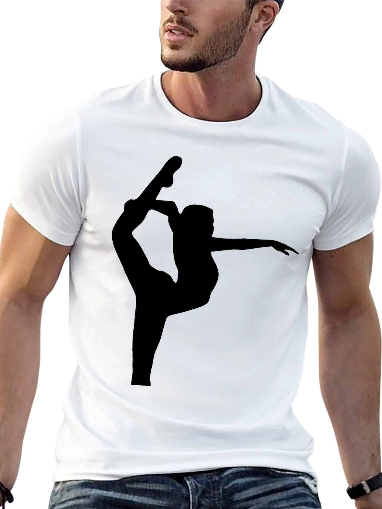 Gymnast Silhouette Black T-Shirt