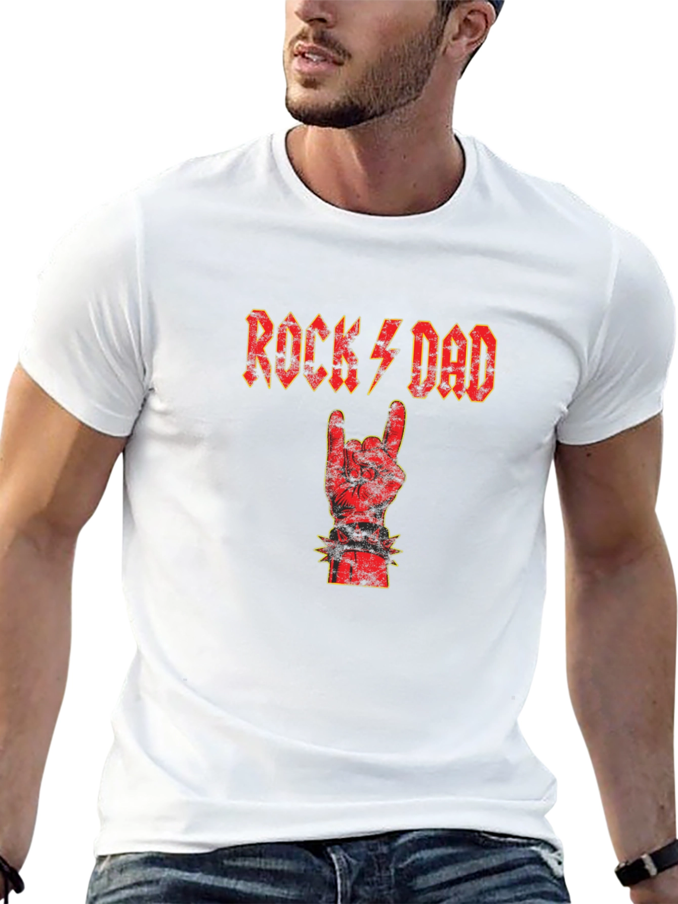 Rock Dad T-Shirt - Black Cotton Graphic Tee