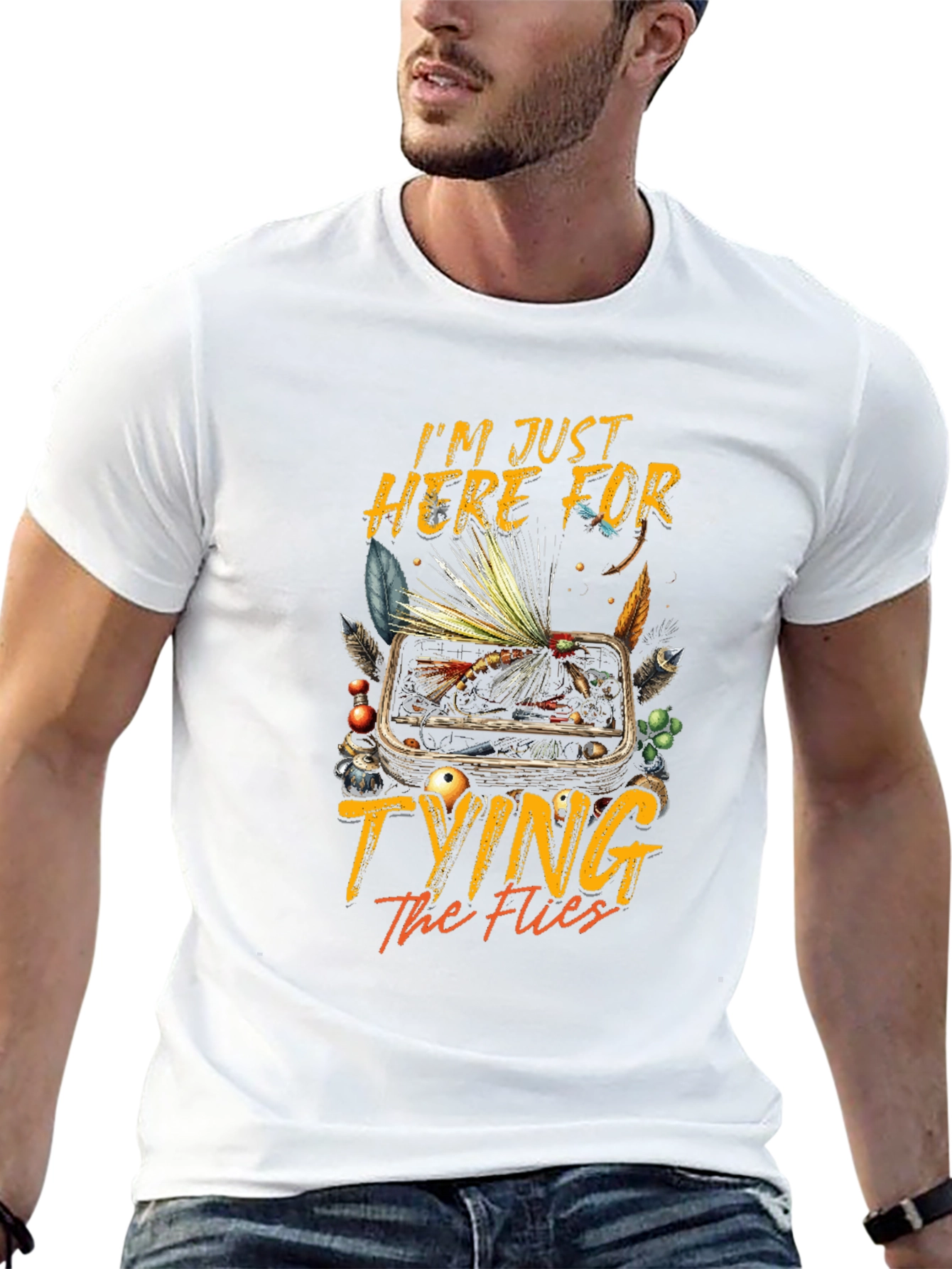 Fly Fishing T-Shirt: Tying the Flies