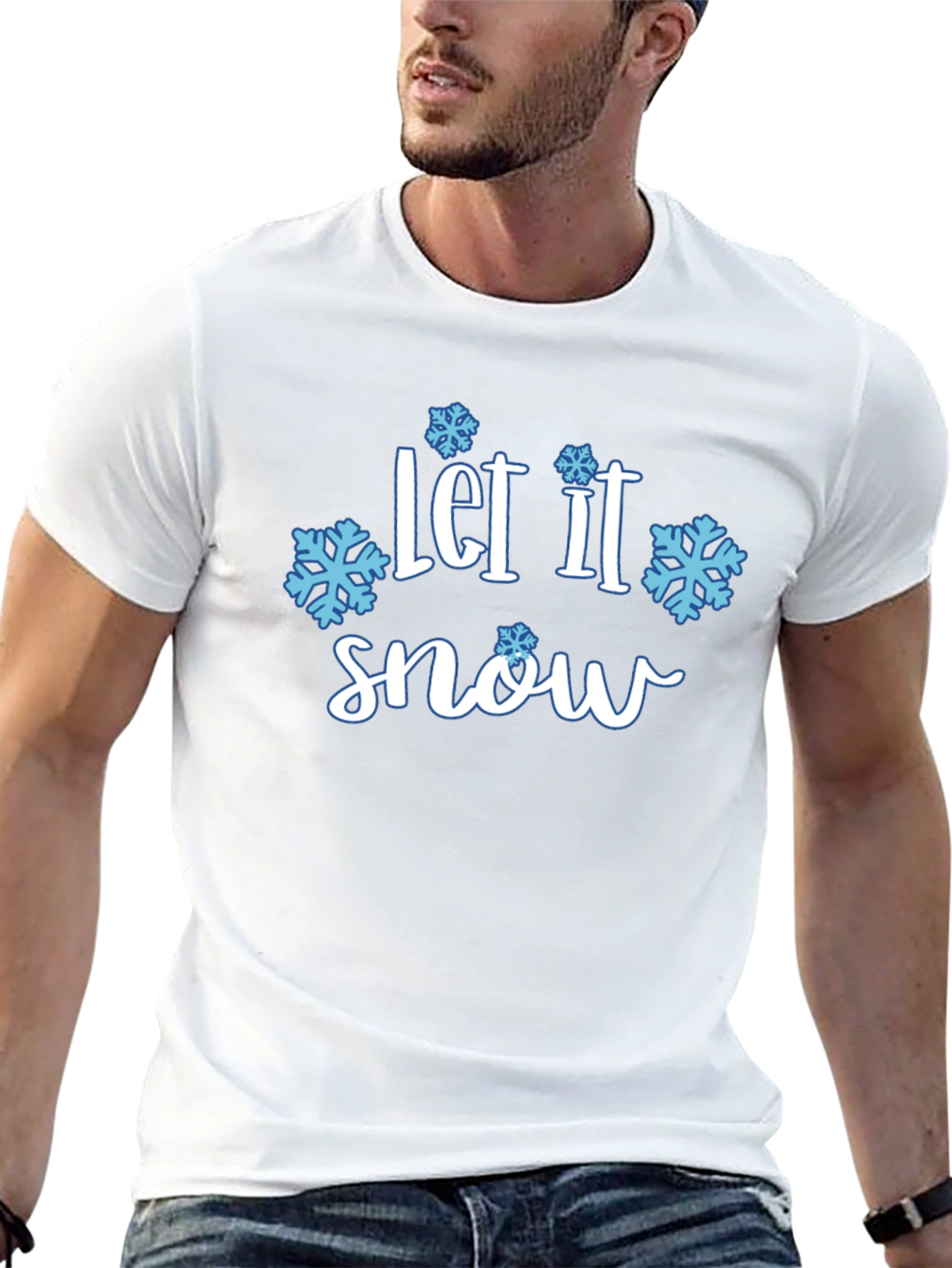 Let It Snow Graphic Tee - Holiday Festive Shirt