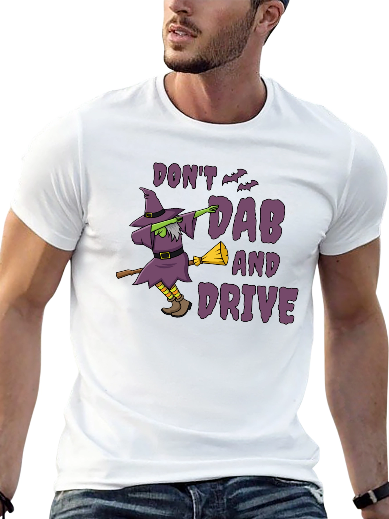 Dont Dab and Drive Funny Halloween Witch T-Shirt